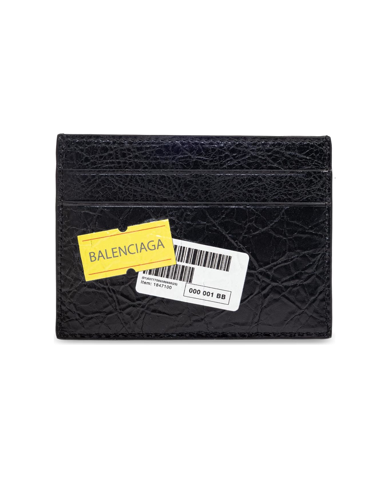 Balenciaga Leather Card Holder - BLACK