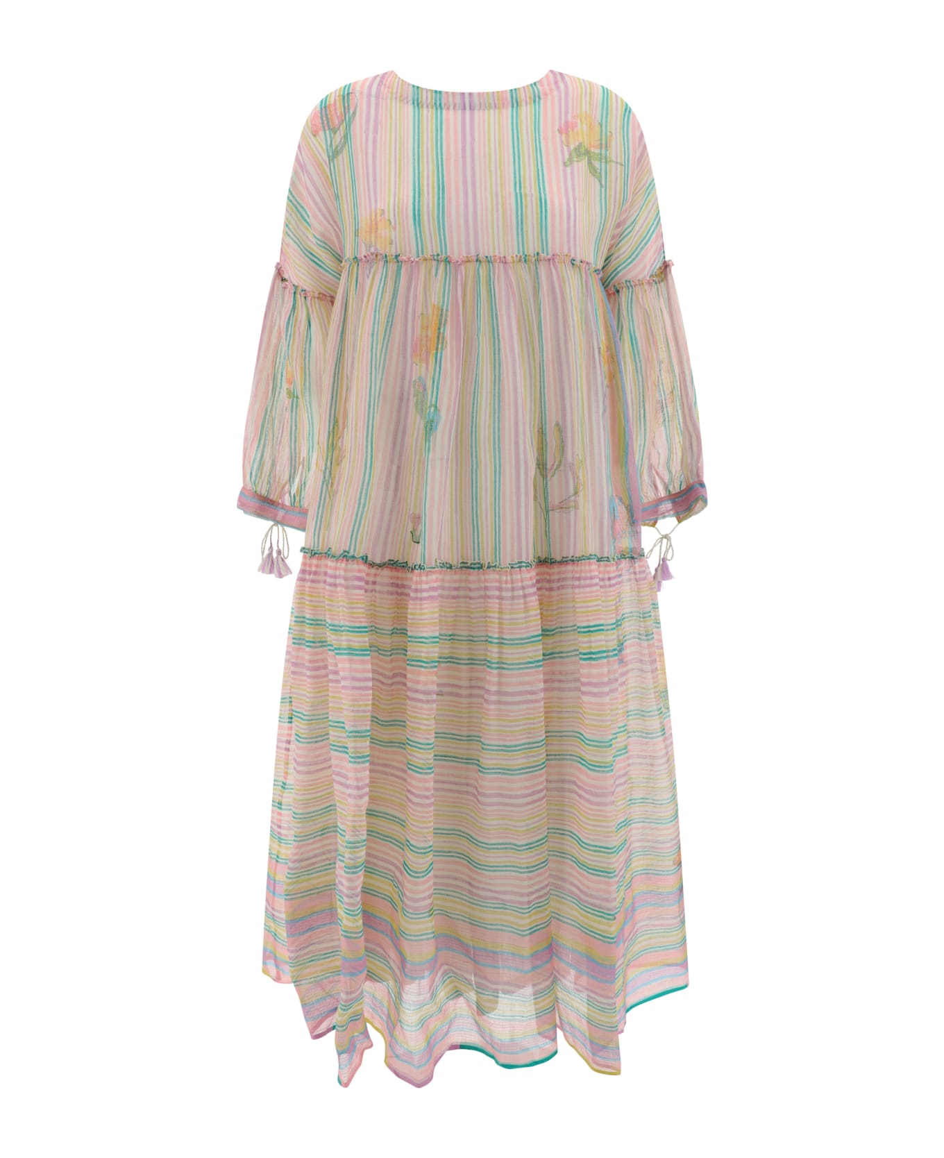 Eka Pine Long Dress - Multicolor