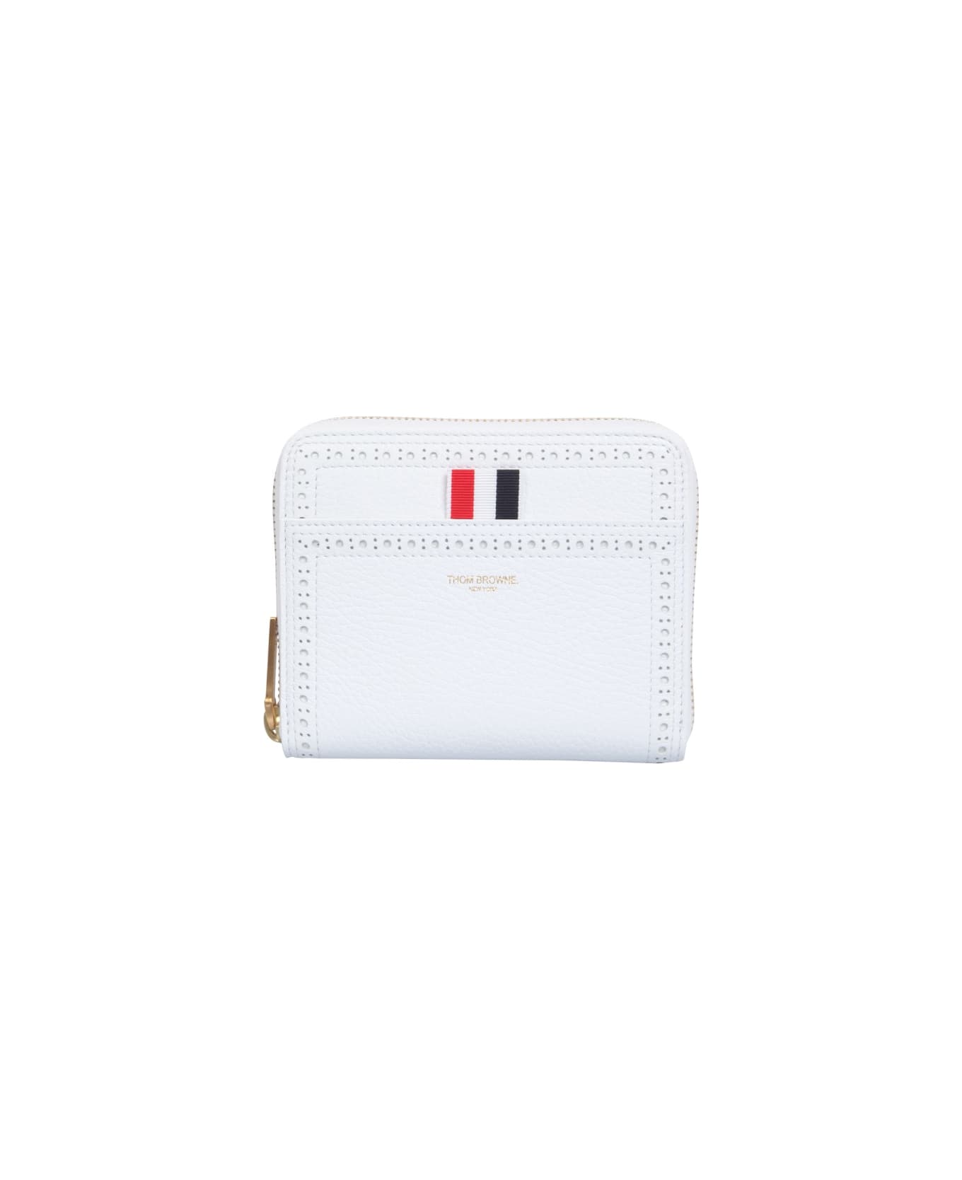 Thom Browne Wallet With Zip - WHITE