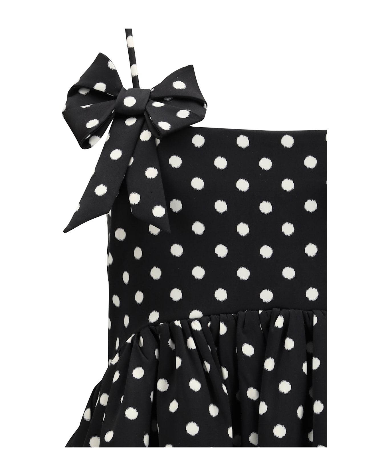 Ganni Polka-dot Satin Mini Dress