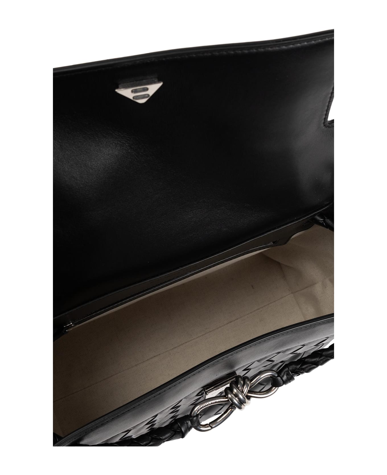 Bottega Veneta Black Leather Crossbody Bag - Black