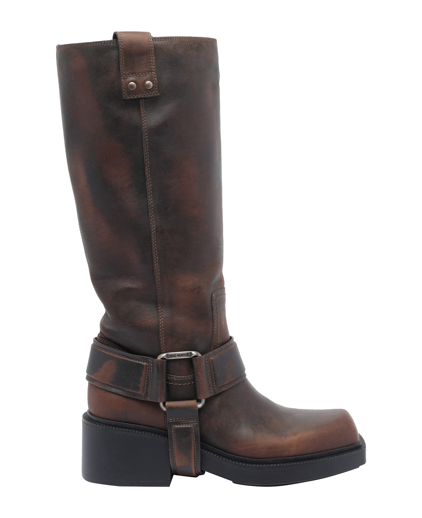 Vic Matié Saddle Booties - Brown