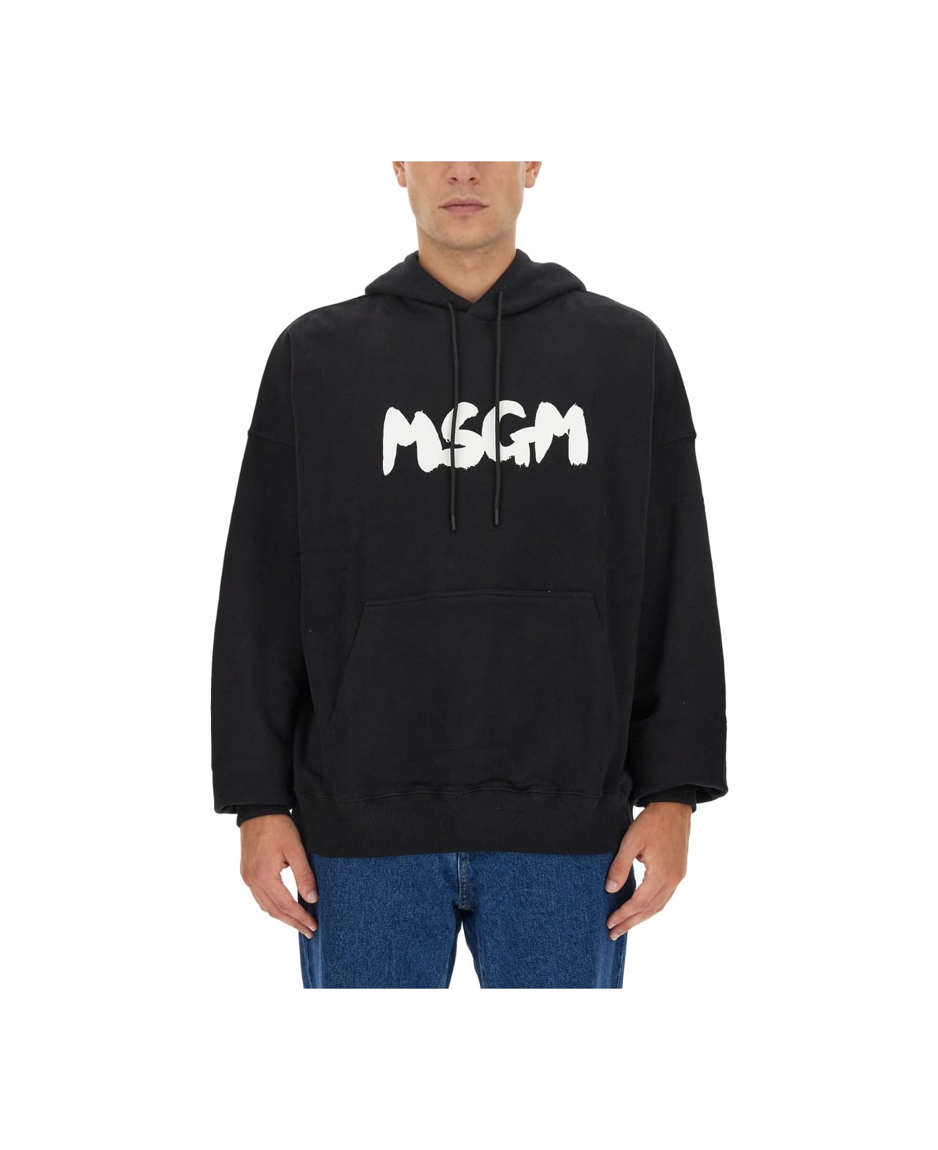 MSGM Sweatshirt With Logo - Nero