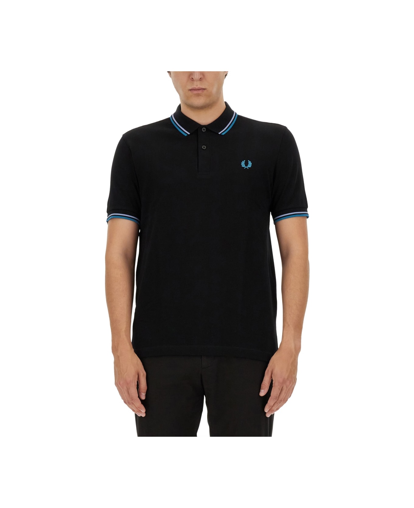 Fred Perry Polo With Logo - BLACK