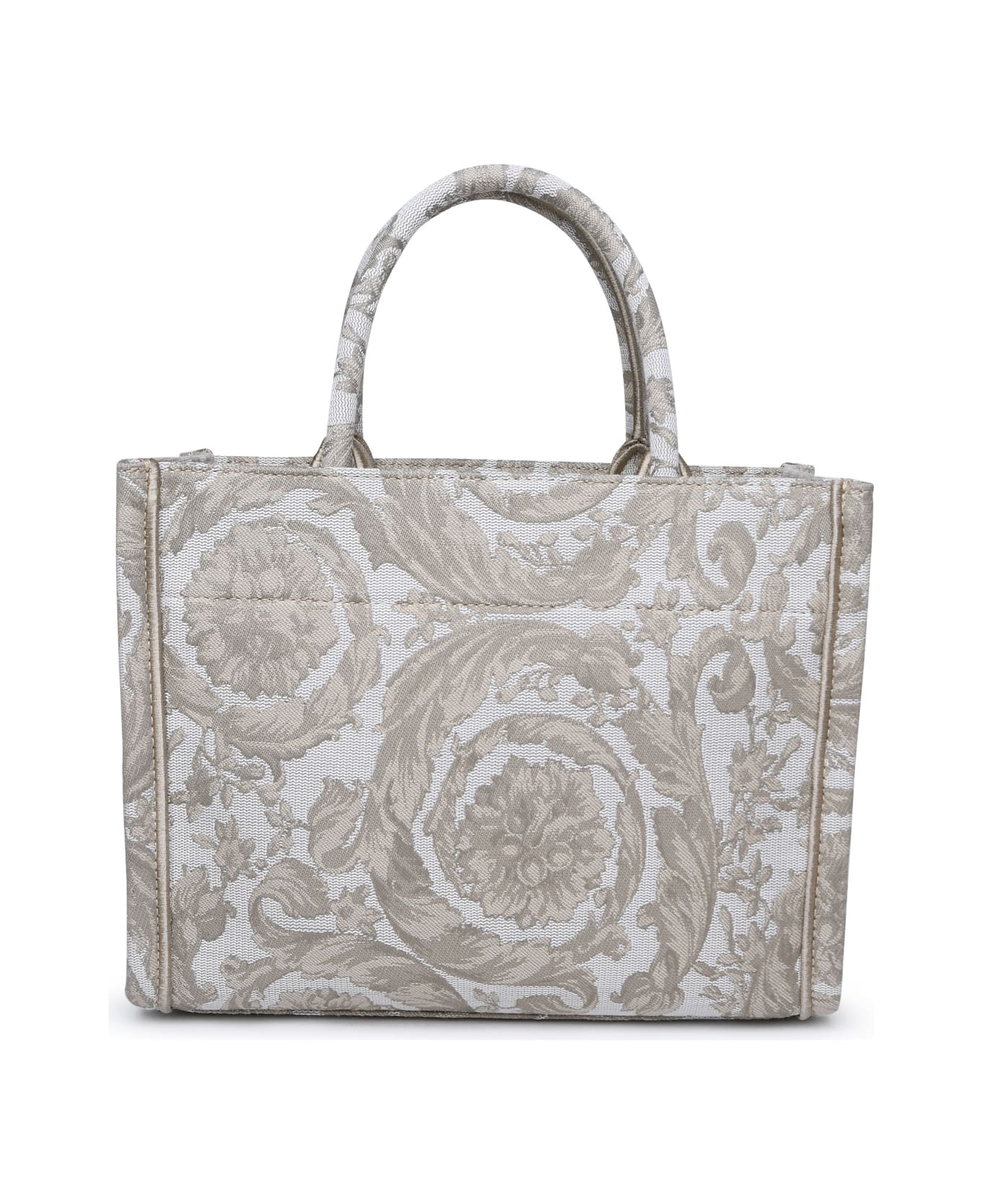 Versace Two-tone Fabric Bag - Beige