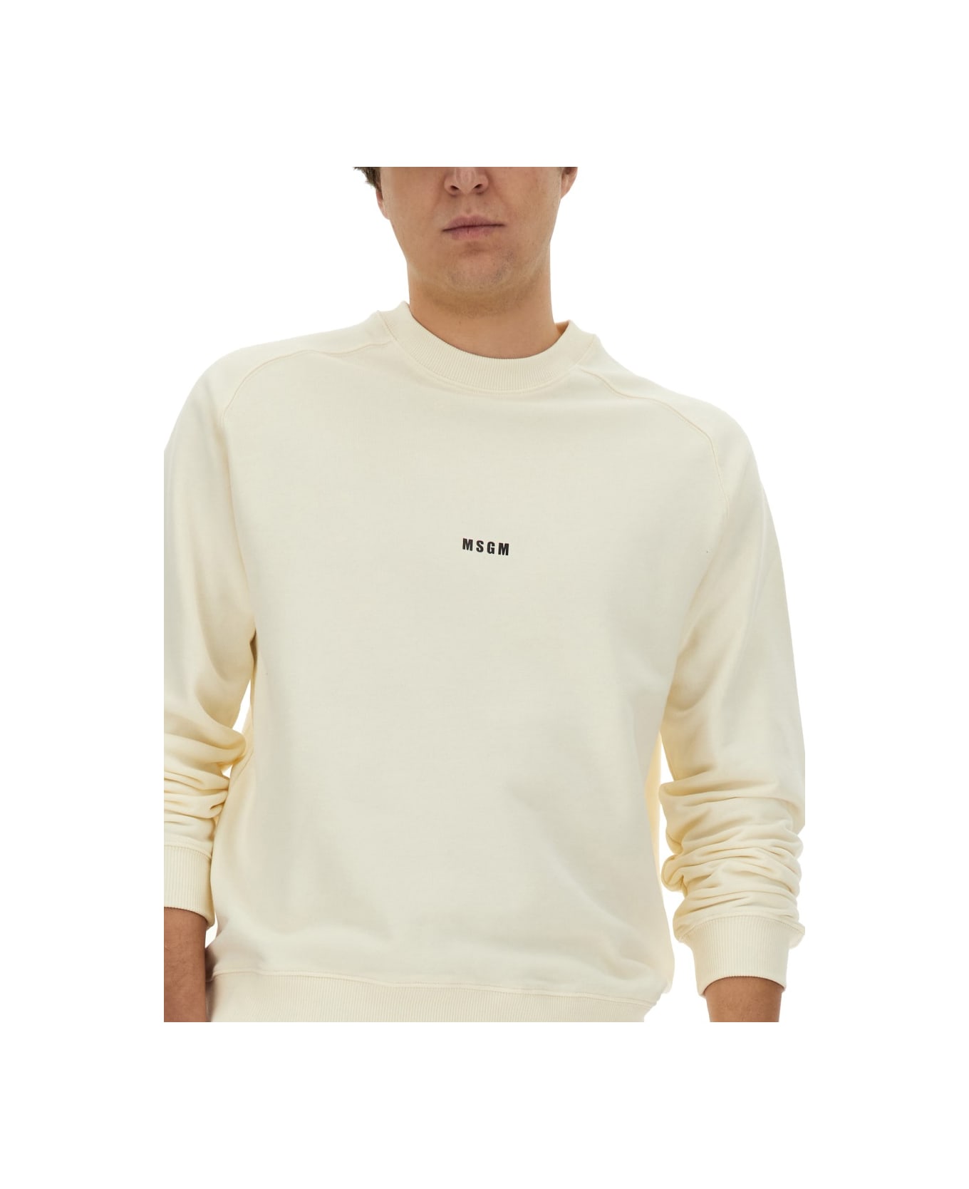 MSGM Sweatshirt With Logo - IVORY