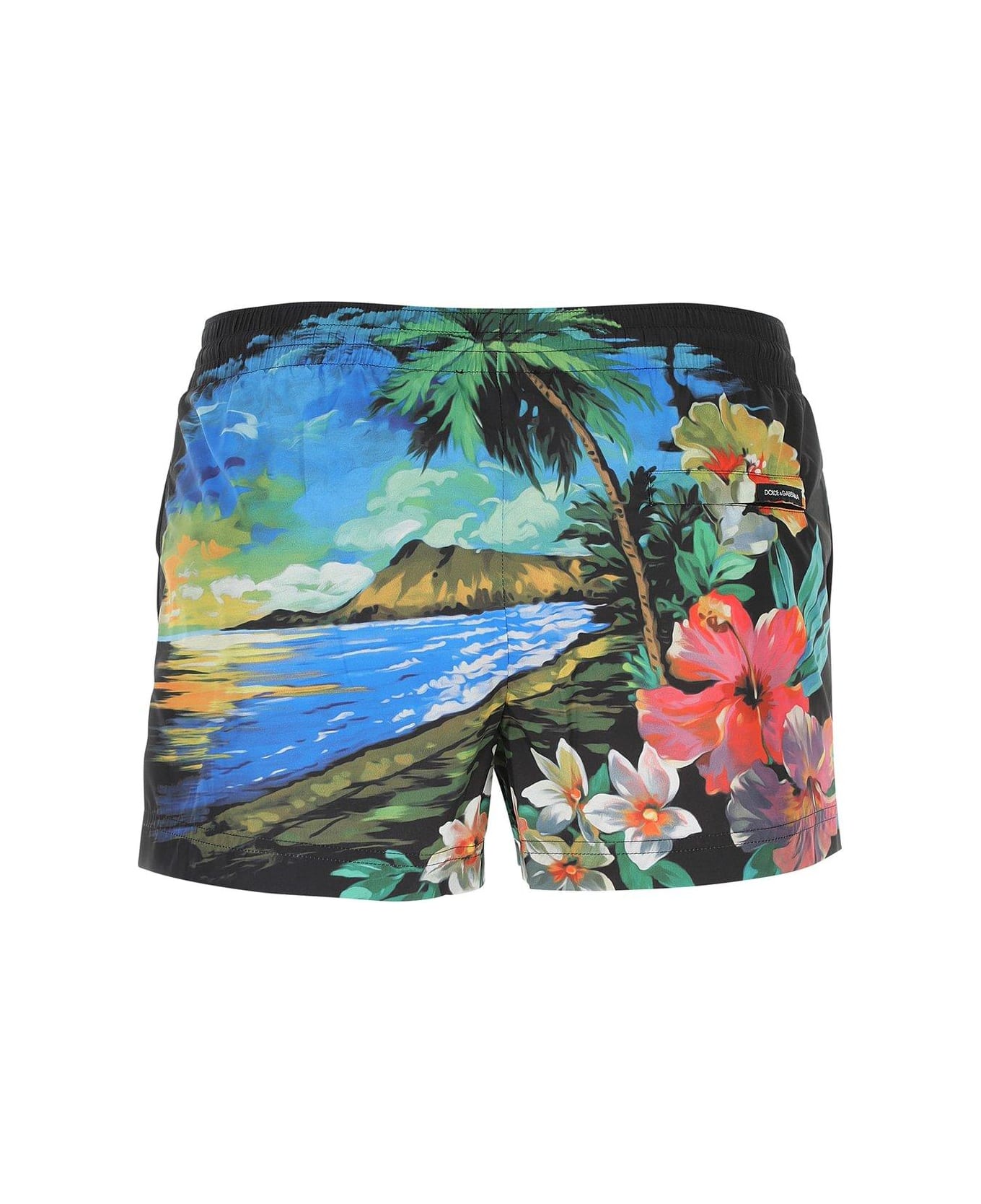 Dolce & Gabbana Hawaiian Print Swim Trunks - Multicolor