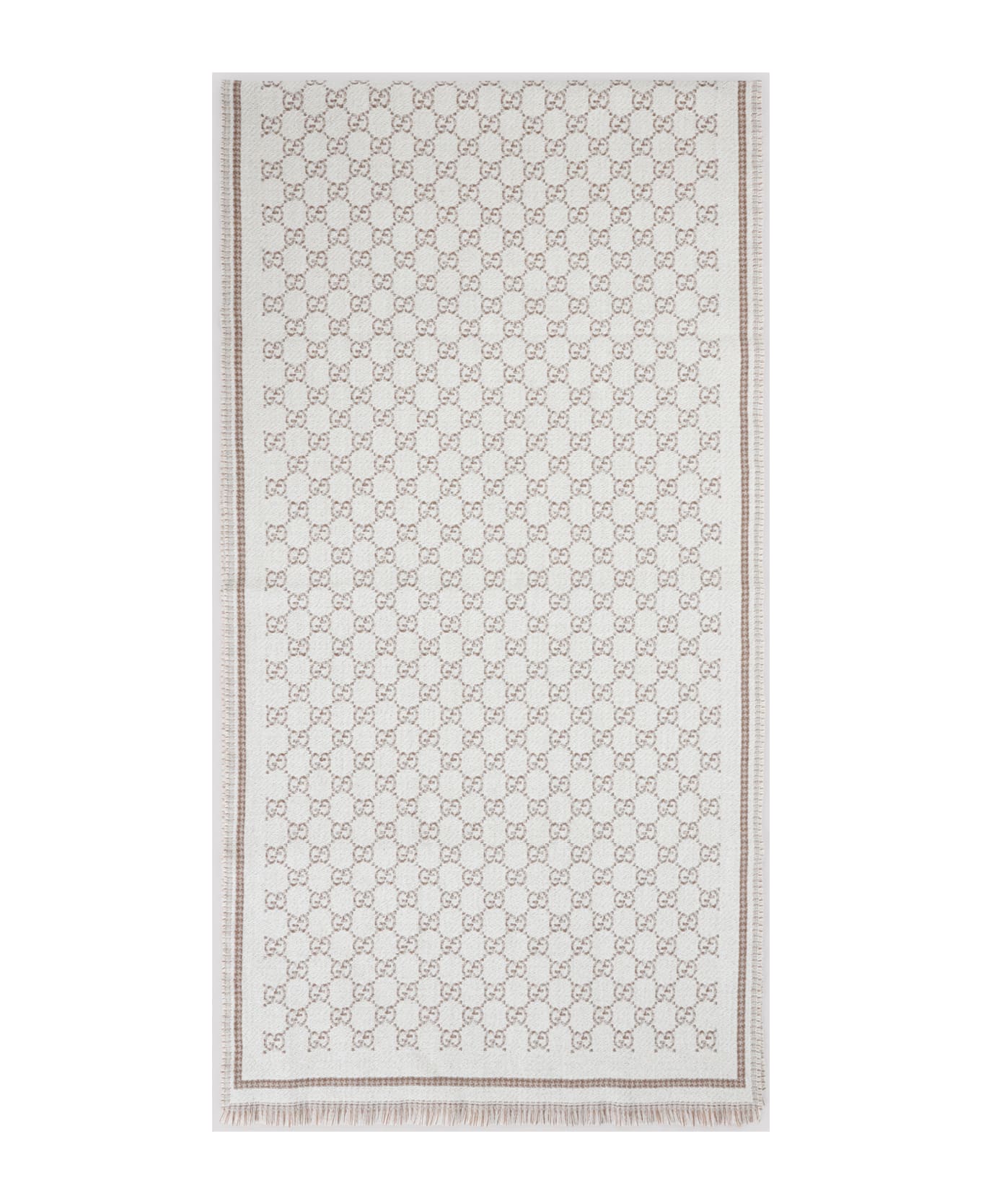 Gucci Gg Scarf - Beige Ivory