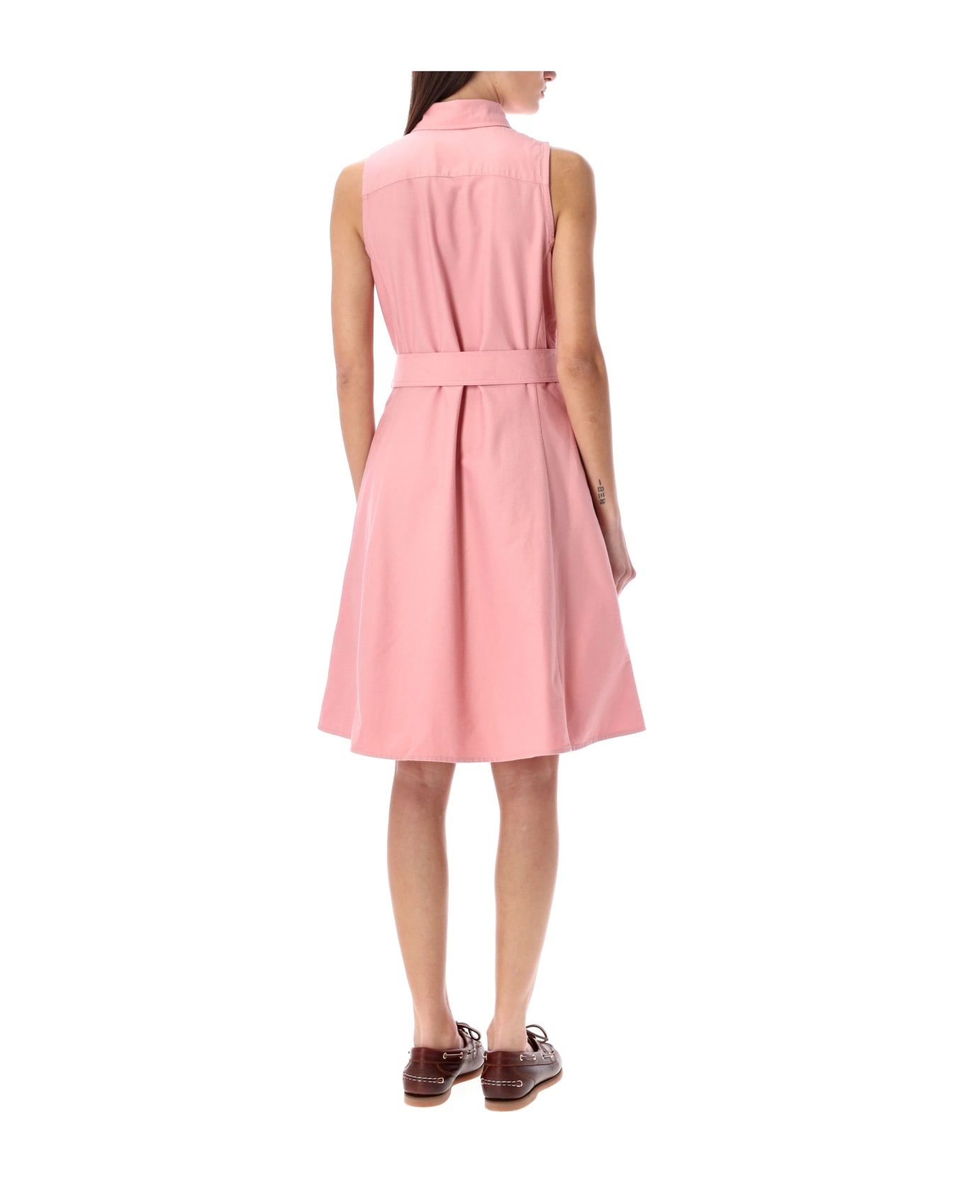 Polo Ralph Lauren Belted Sleeveless Shirtdress - ADIRONDACK ROSE