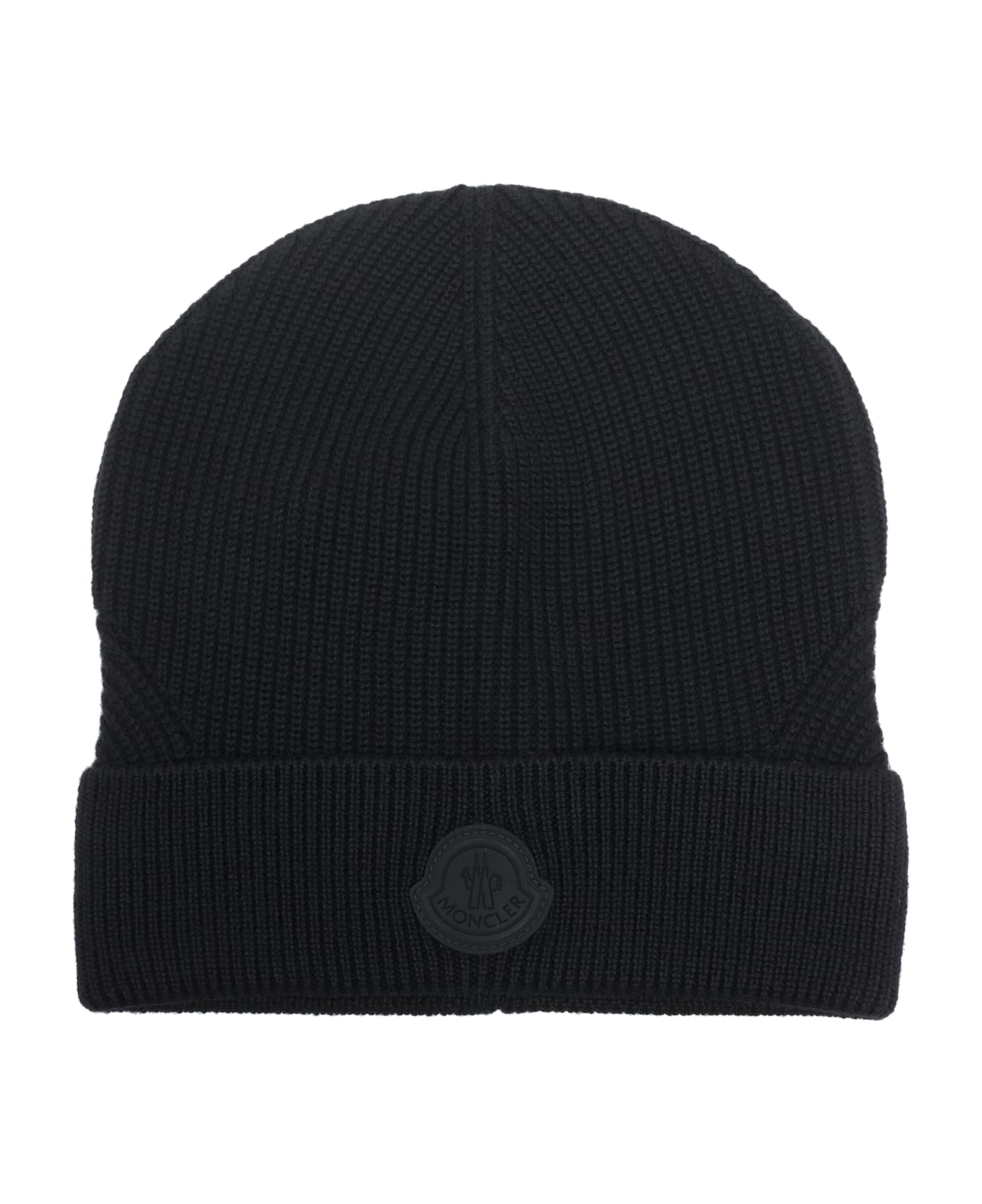 Moncler Logo Beanie - Black
