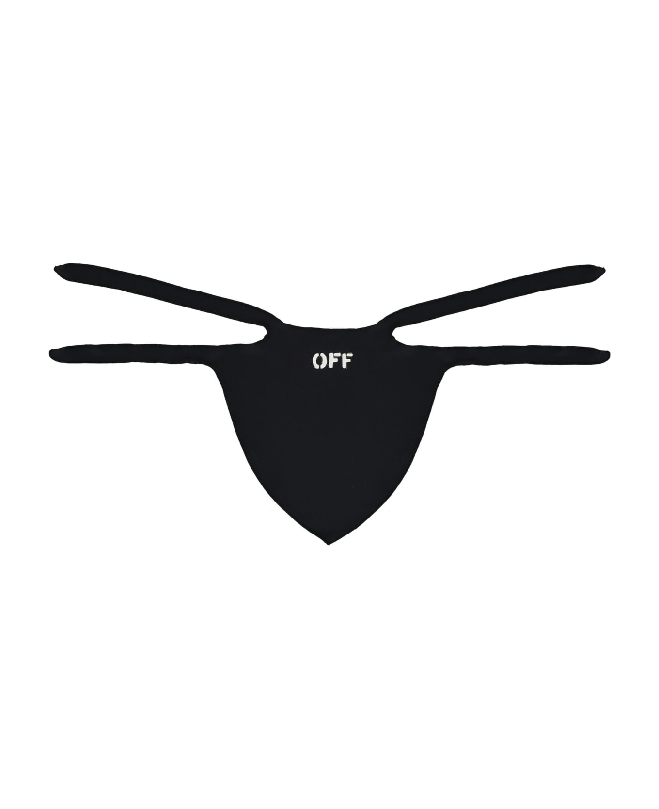 Off-White Face Mask With Logo - black