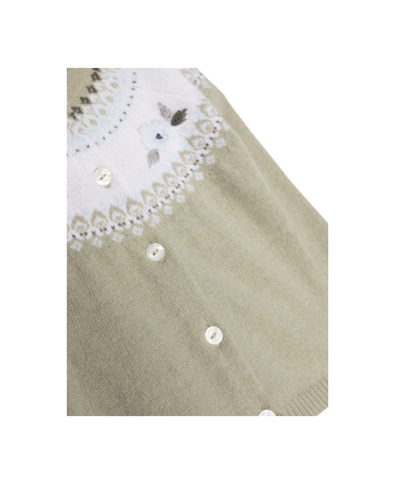 Tartine et Chocolat Cardigan18 Vest - GREEN ニットウェア＆スウェットシャツ
