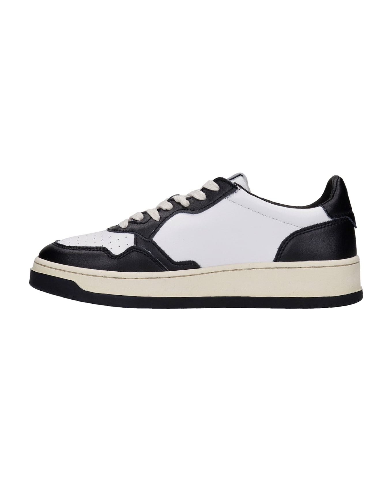 Autry 01 Sneakers In White Leather - WHITE/BLACK