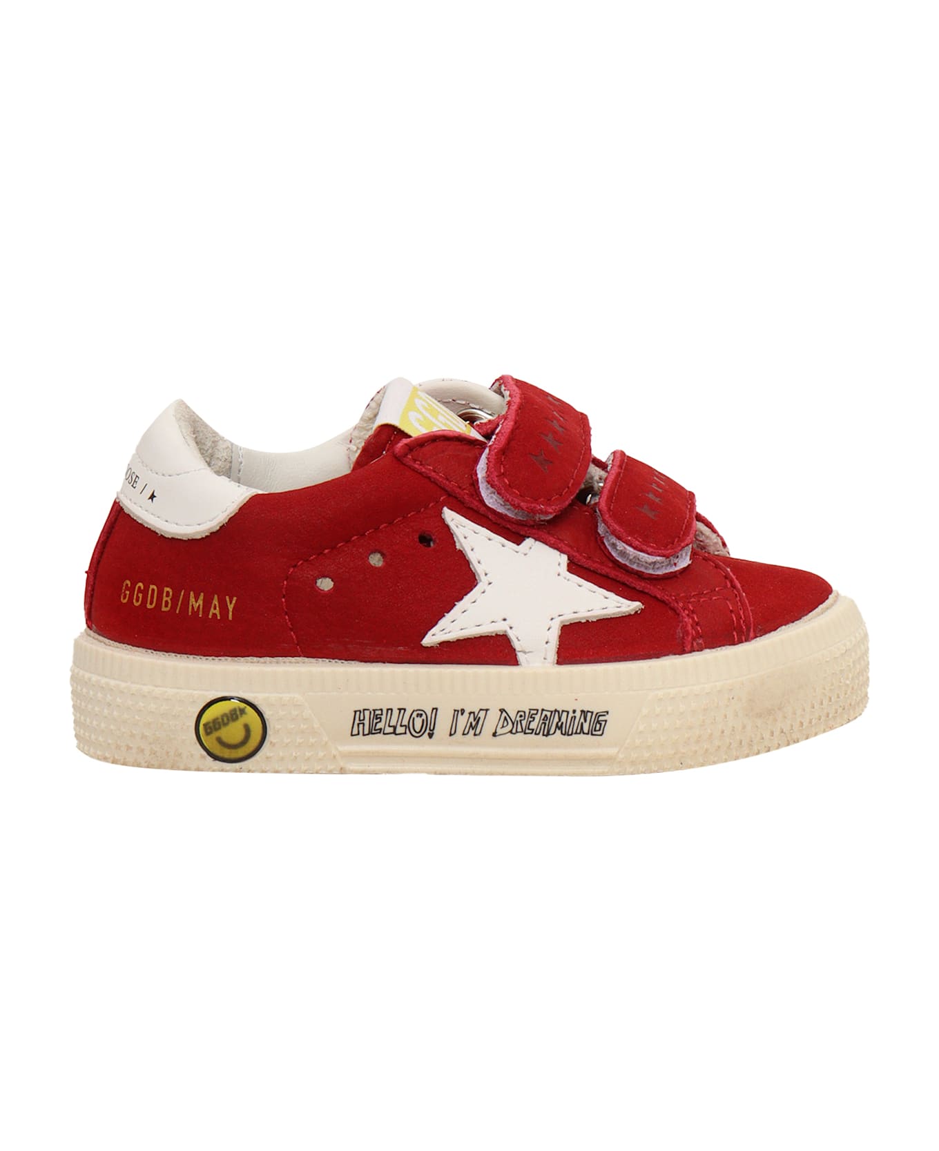 Golden Goose May School Leather Upper Star And Heel Signature Foxing - RED