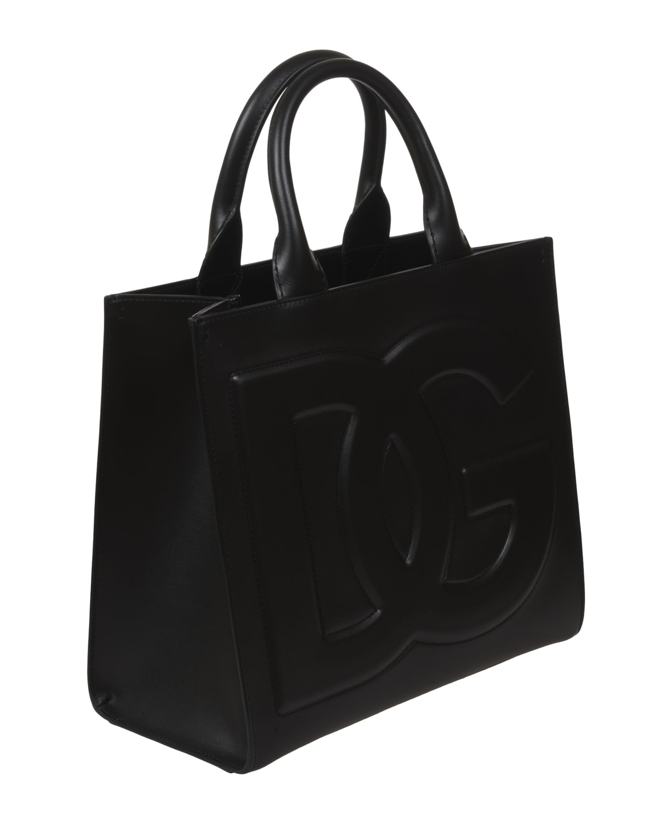 Dolce & Gabbana Round Top Handle Logo Tote - Black トートバッグ