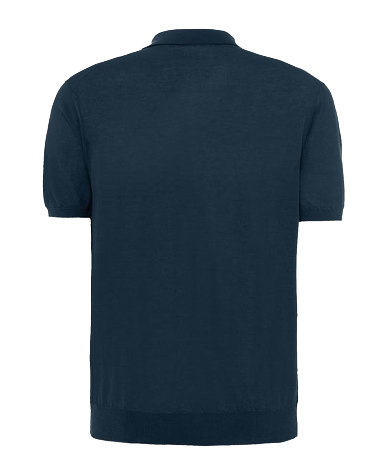 Malo Polo With Short Sleeves In Blue - Blu