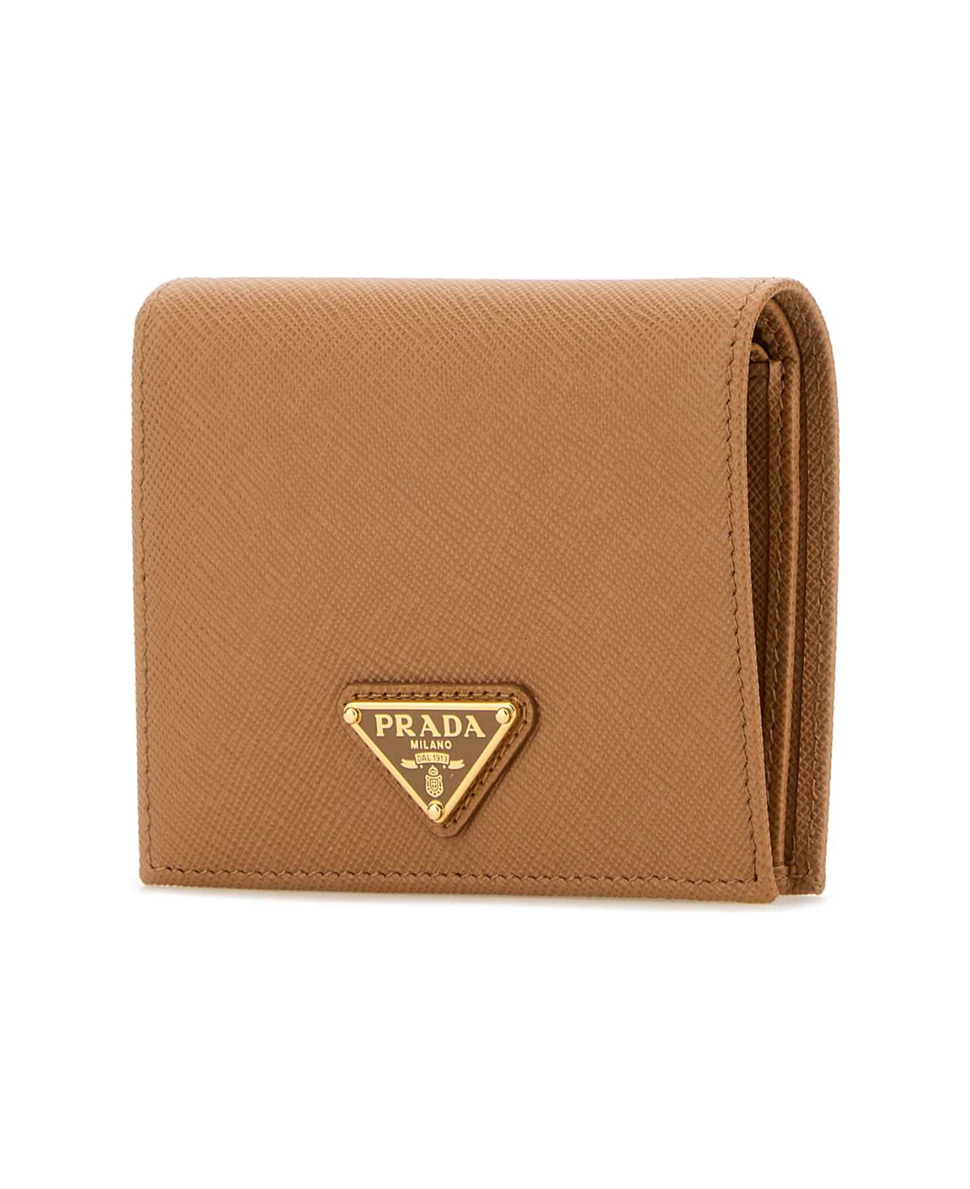 Prada Sand Leather Wallet - NATURALE