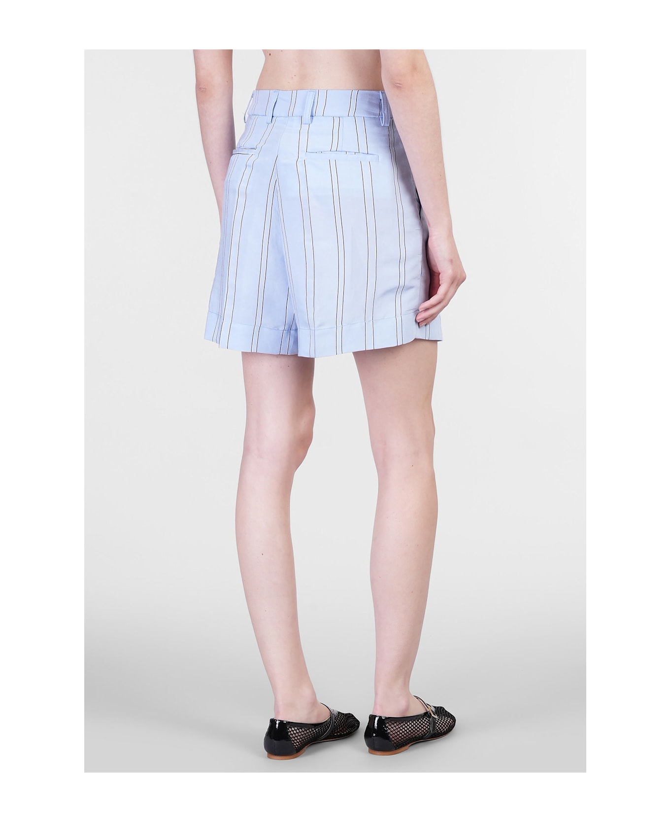 TheLatest Bea 31b5 Pants In Cyan Viscose - cyan