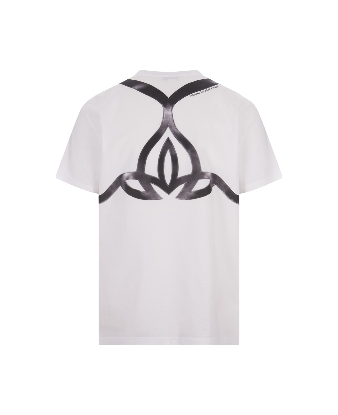 Alexander McQueen White T-shirt With Back Maxi Seal Logo - White