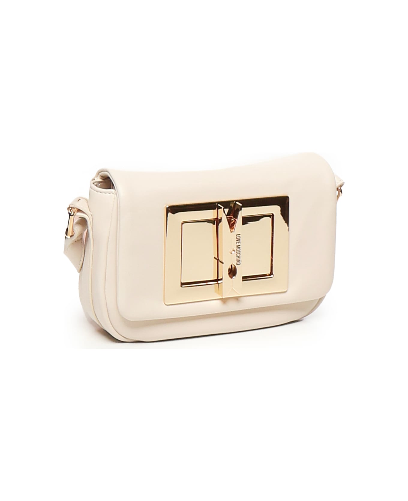 Love Moschino Clothespin Mini Shoulder Bag - White