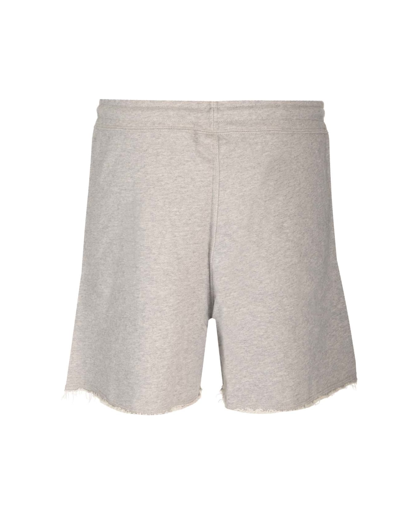 Ganni Grey Shorts With Drawstring - Grey
