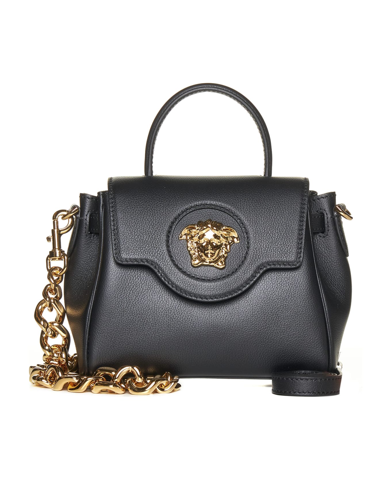 Versace La Medusa Small Leather Bag - Nero/oro Versace