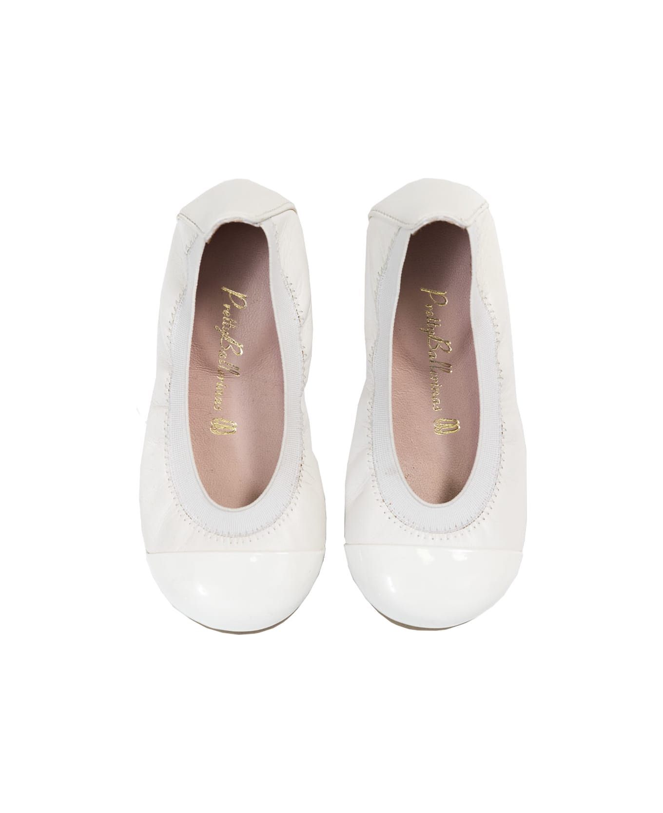 Pretty Ballerinas Leather Ballet Flats - White シューズ