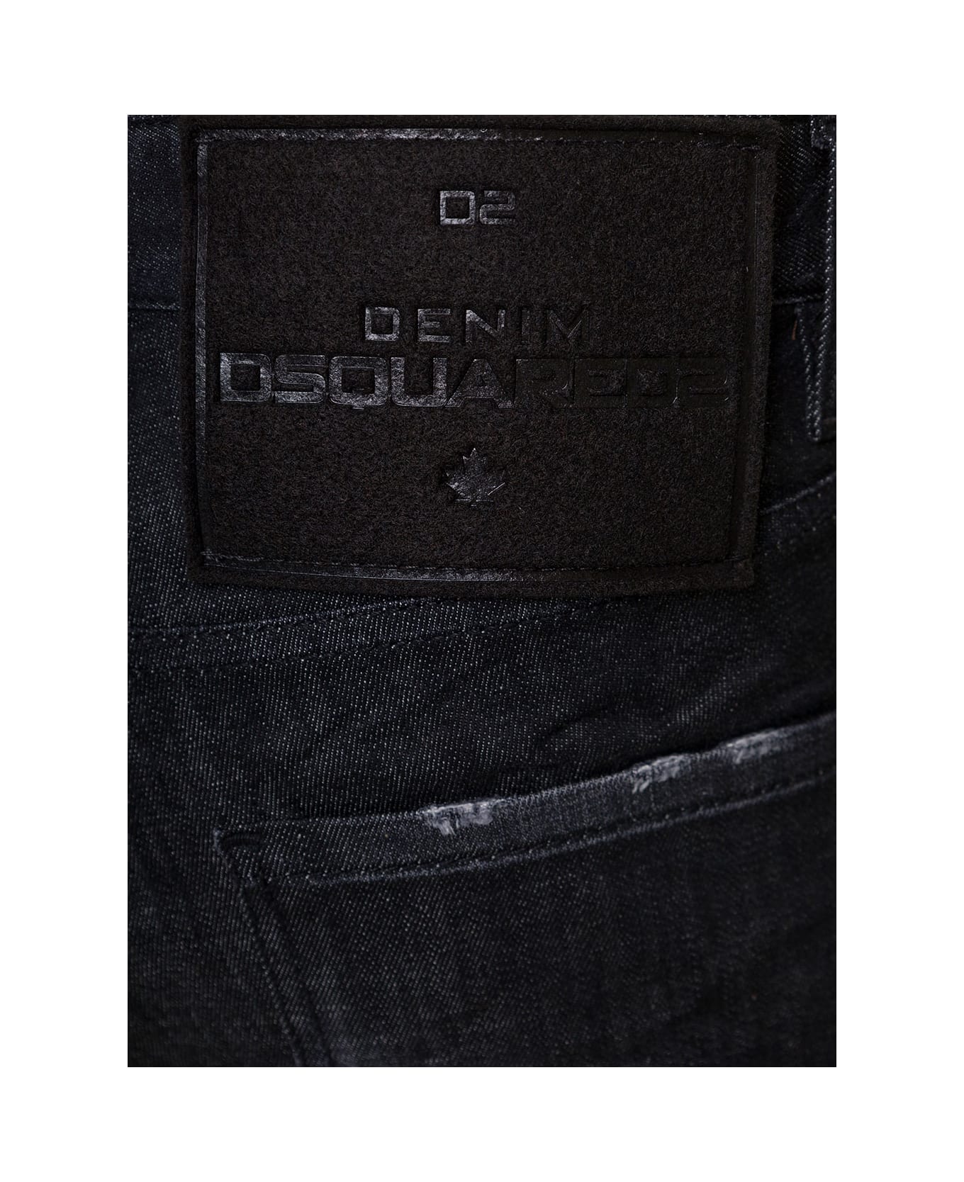 Dsquared2 'cool Guy' Black Five Pockets Jeans With Used Wash In Stretch Cotton Denim Man - Black デニム