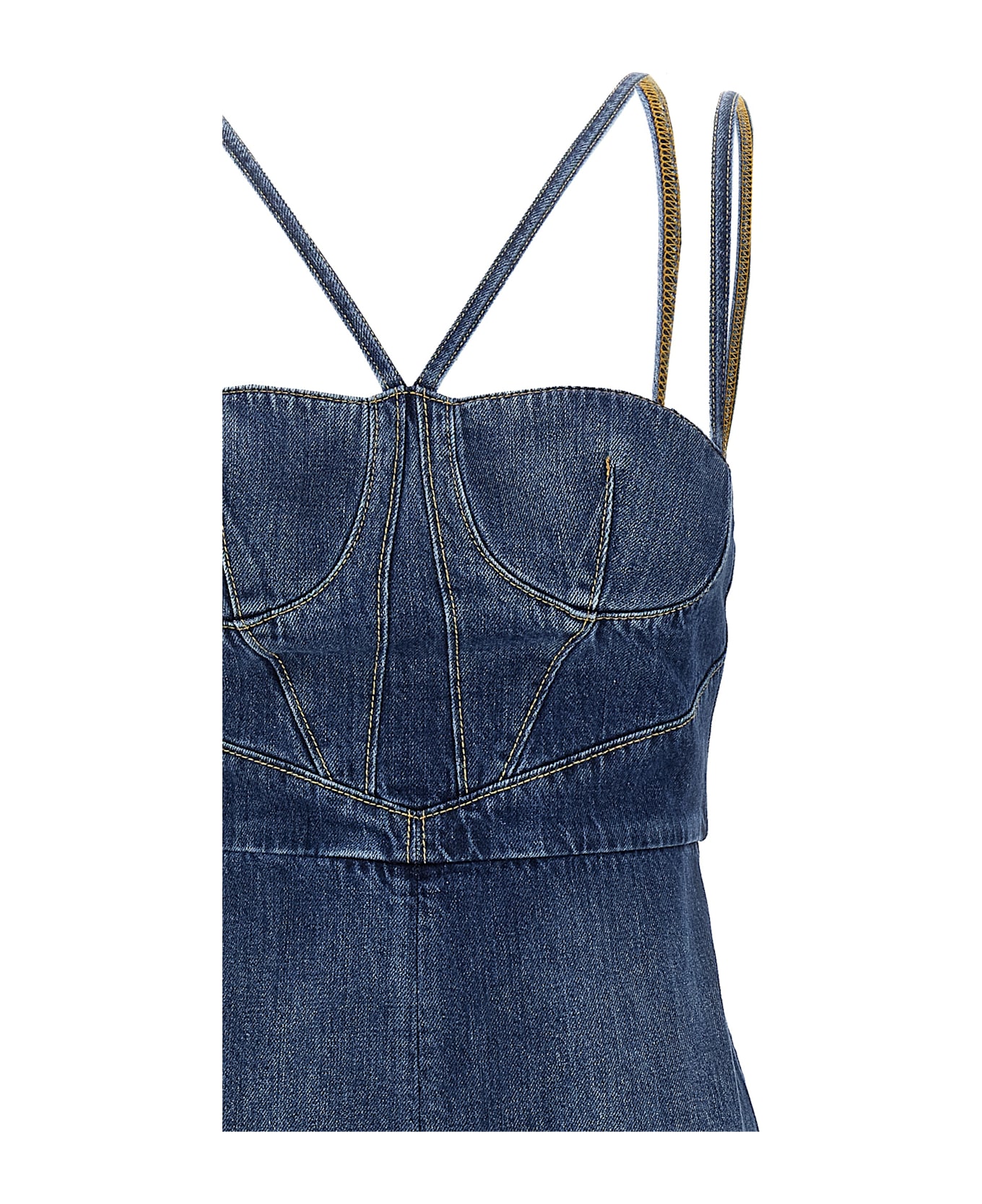 Nensi Dojaka Denim Dress - Blue