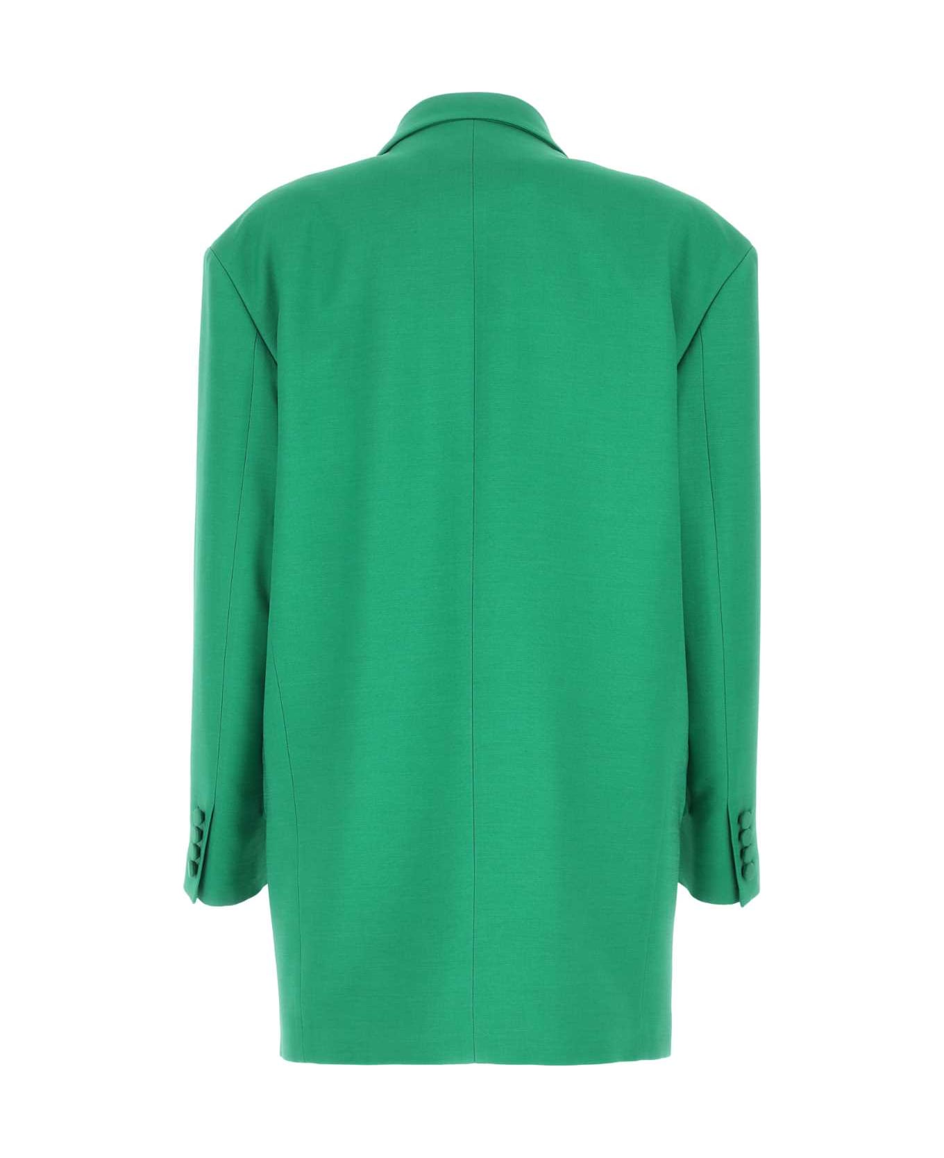 Valentino Garavani Green Crepe Couture Oversize Blazer - ANTICGREEN