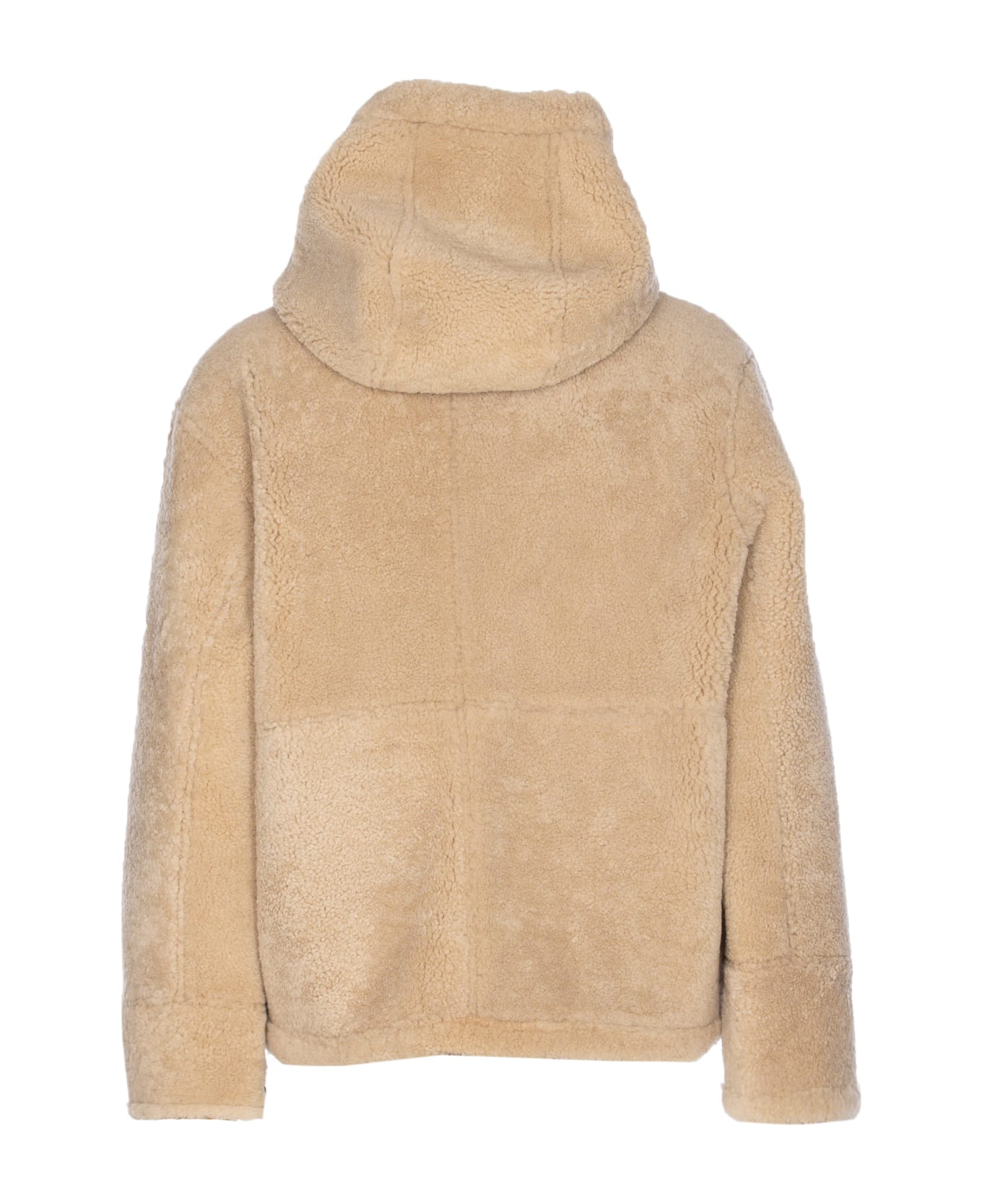 Yves Salomon Reversible Aviateur Shearling Jacket - Beige