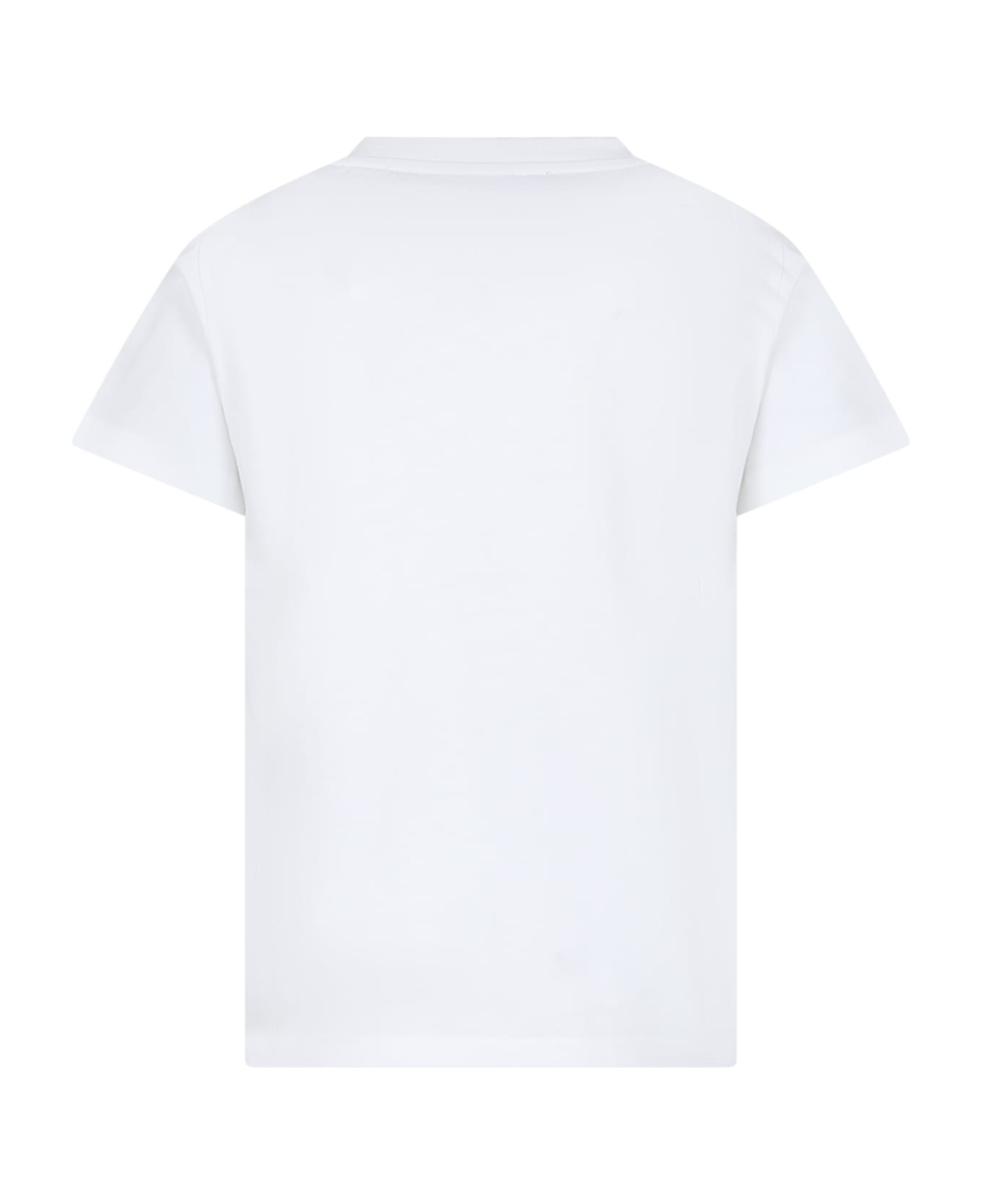 Balmain White T-shirt For Kids With Logo - White Tシャツ＆ポロシャツ