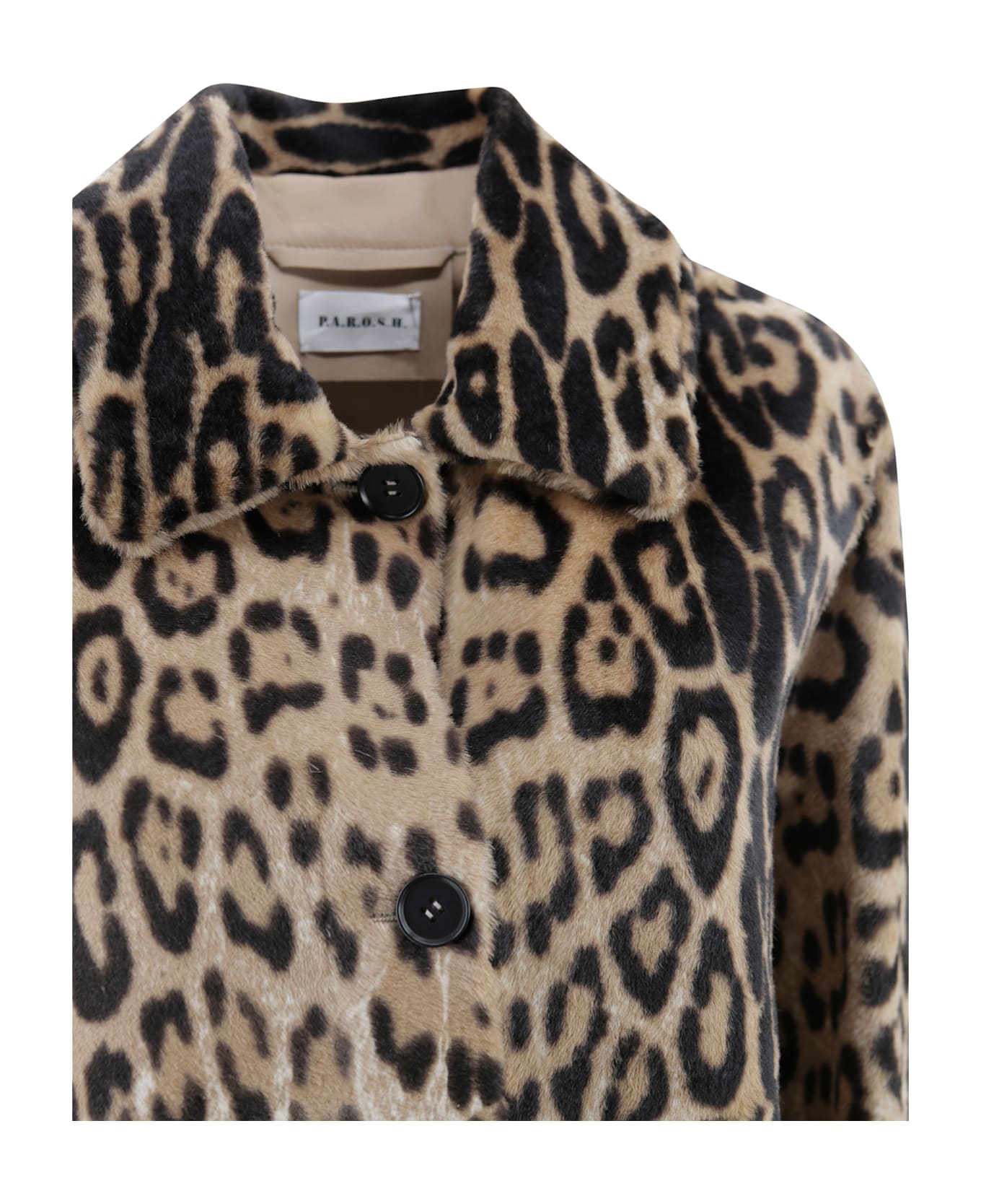 Parosh Animal Print Jacket - Brown