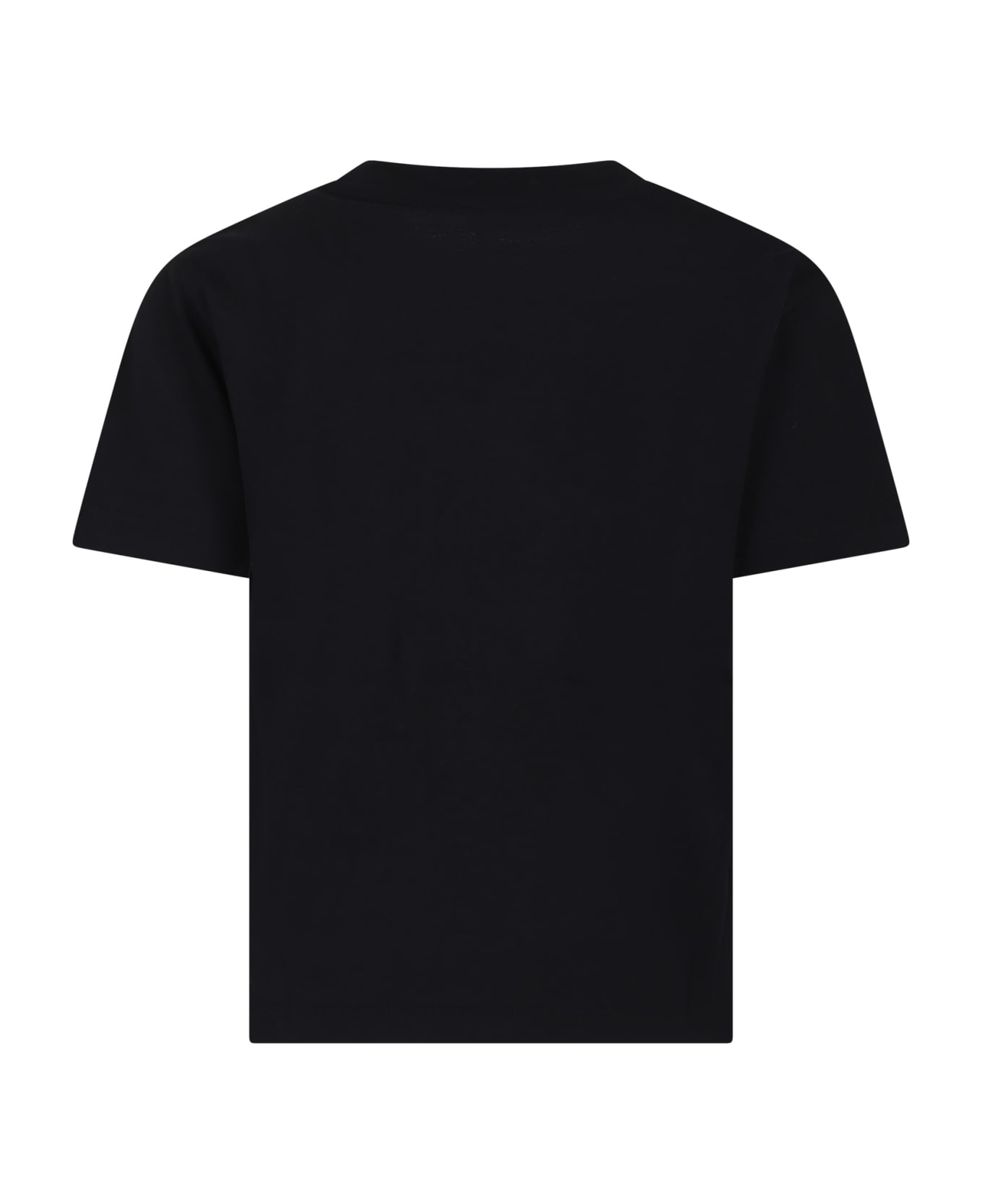 MSGM Black T-shirt For Boy With Logo - Nero