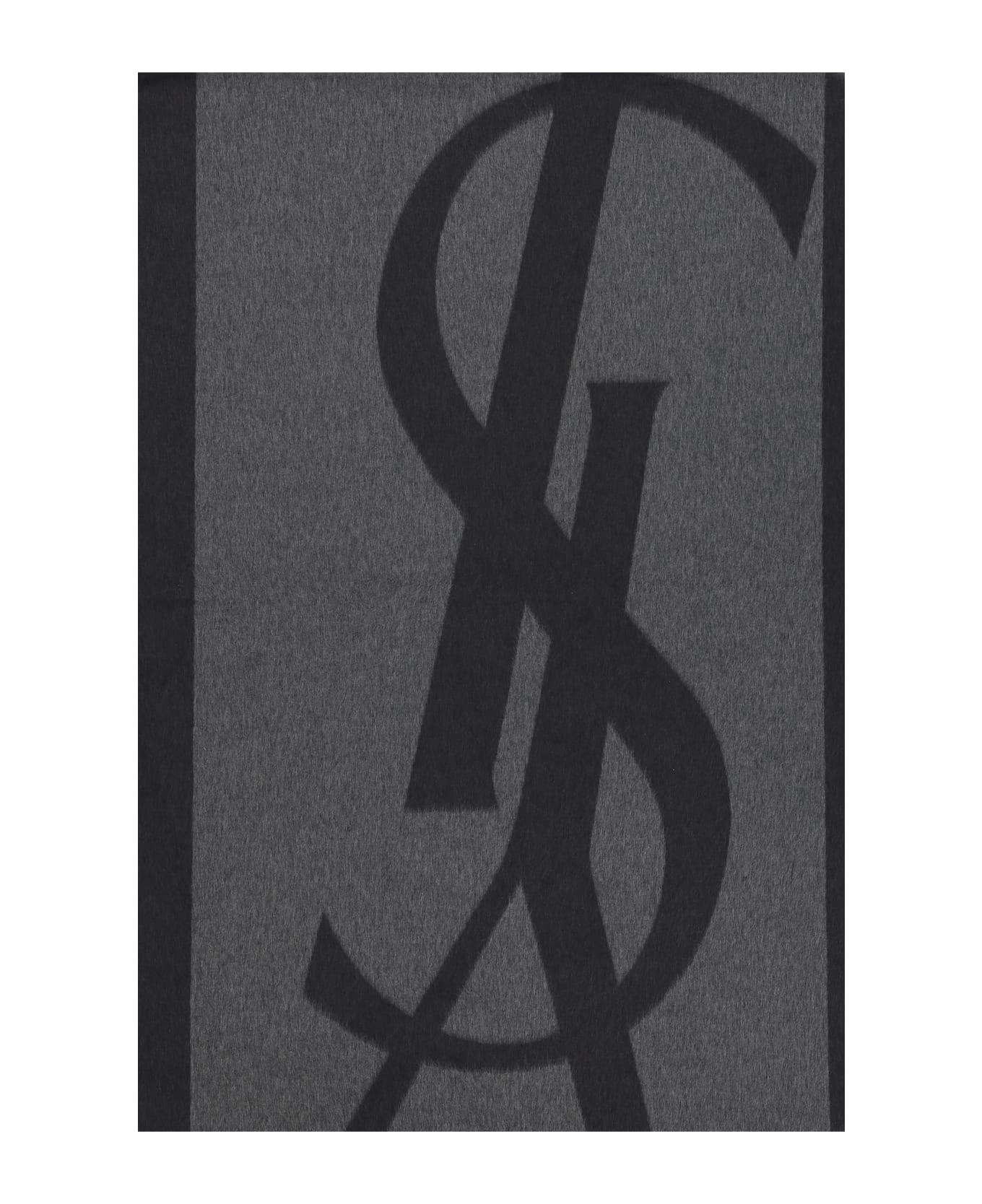 Saint Laurent Cassandre Scarf - Graphite/dark Grey スカーフ