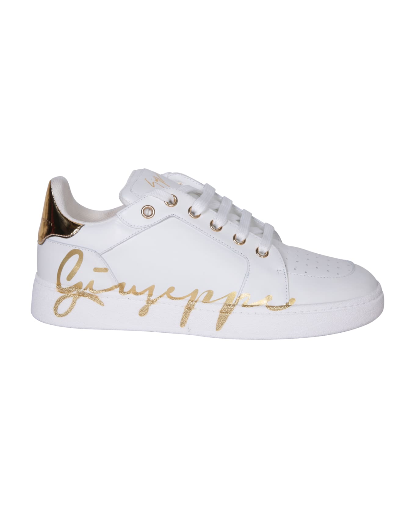 Giuseppe Zanotti Gz94 Black/gold Sneakers - White