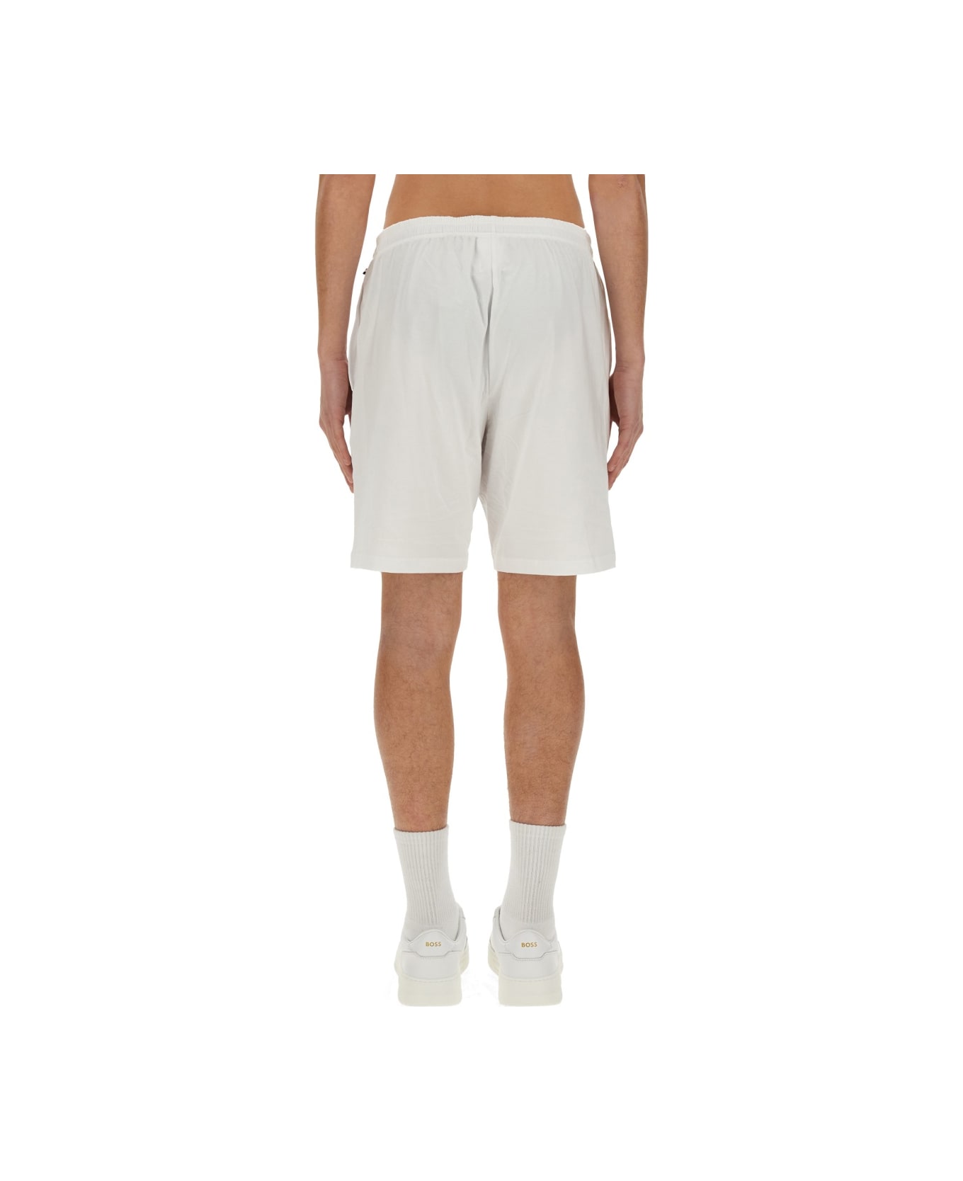 Hugo Boss Cotton Bermuda Shorts - WHITE ショートパンツ