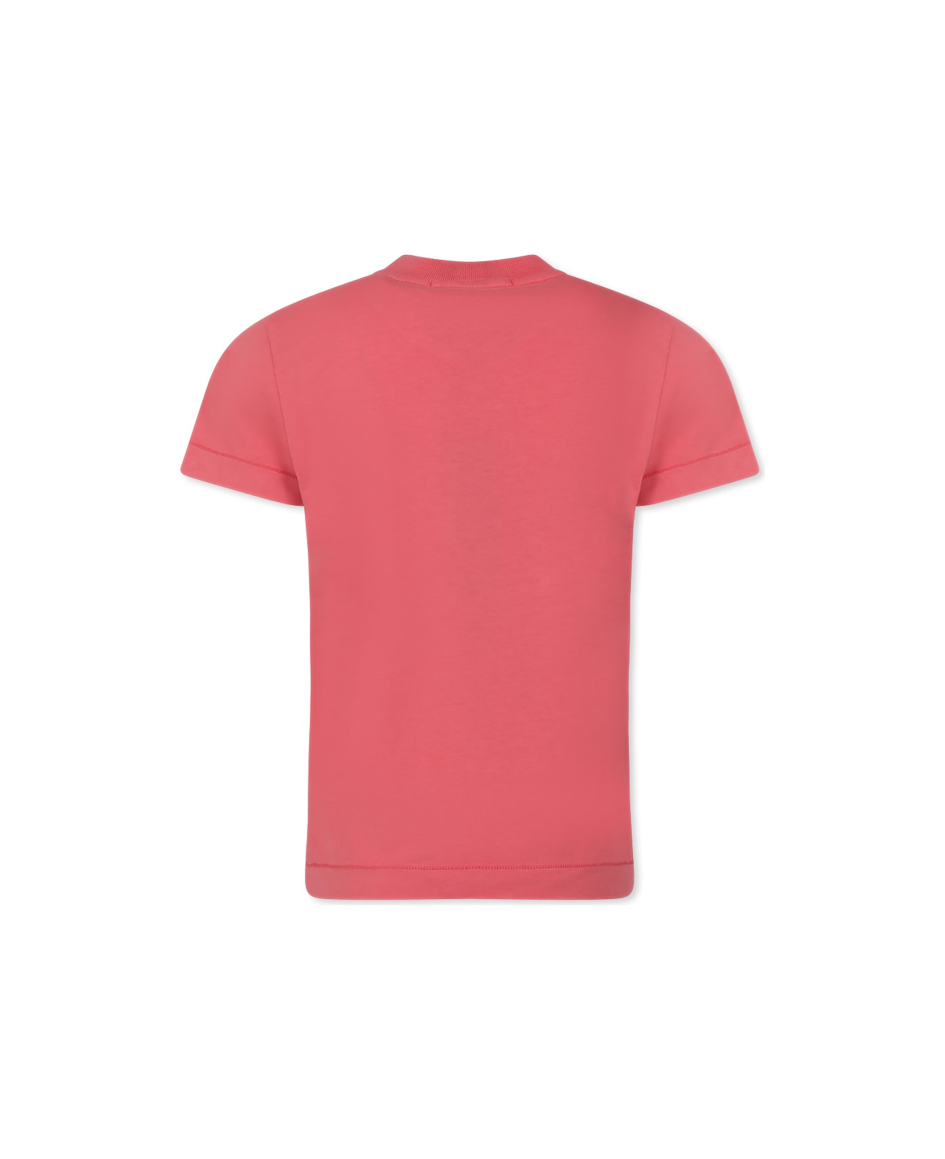 Stone Island Junior Red T-shirt For Boy With Compass - Red