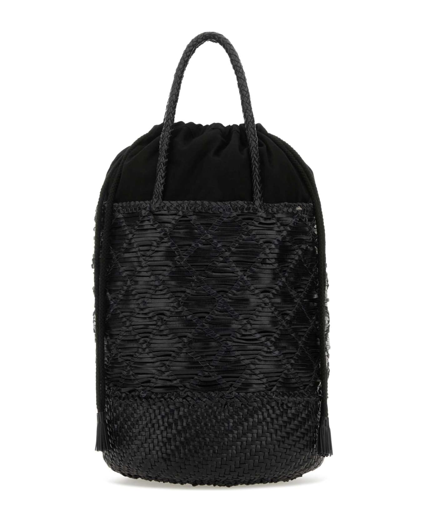 Dragon Diffusion Black Leather Corso Handbag - BLACK トートバッグ