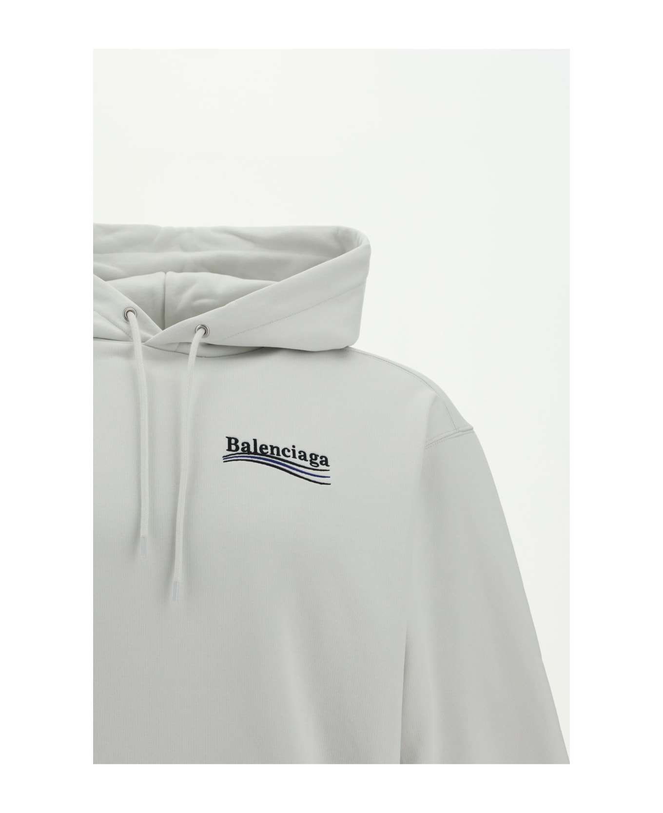 Balenciaga Sweatshirt With Hood And Logo - White