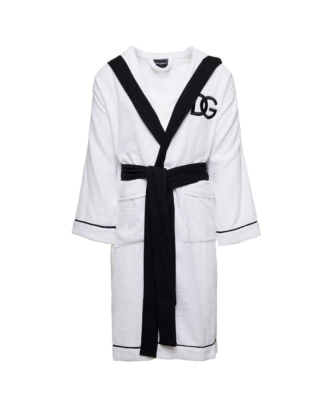 Dolce 
Gabbana Terry Cotton Bathrobe - White