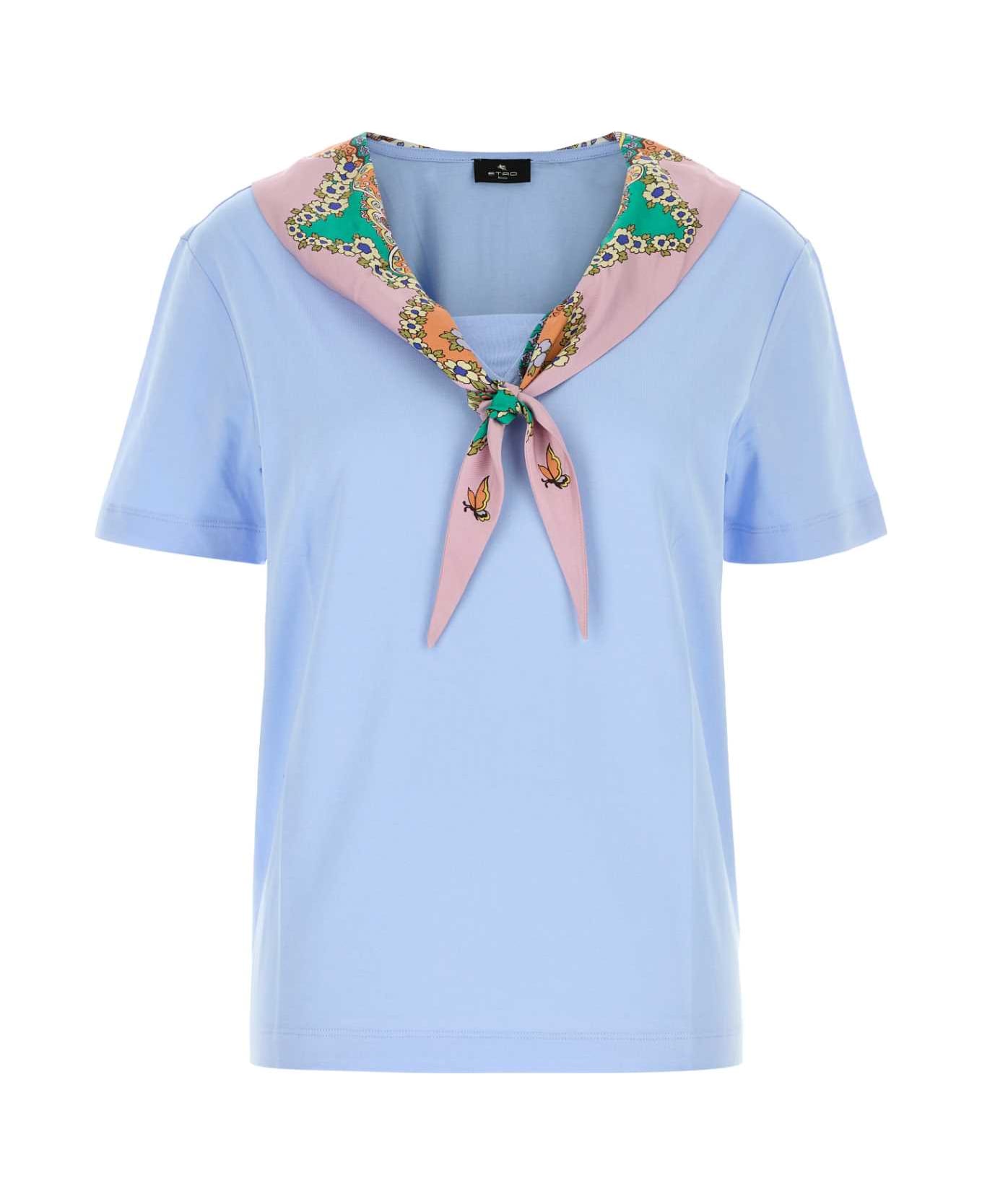 Etro Light Blue Cotton Oversize Shirt - AZZURRO