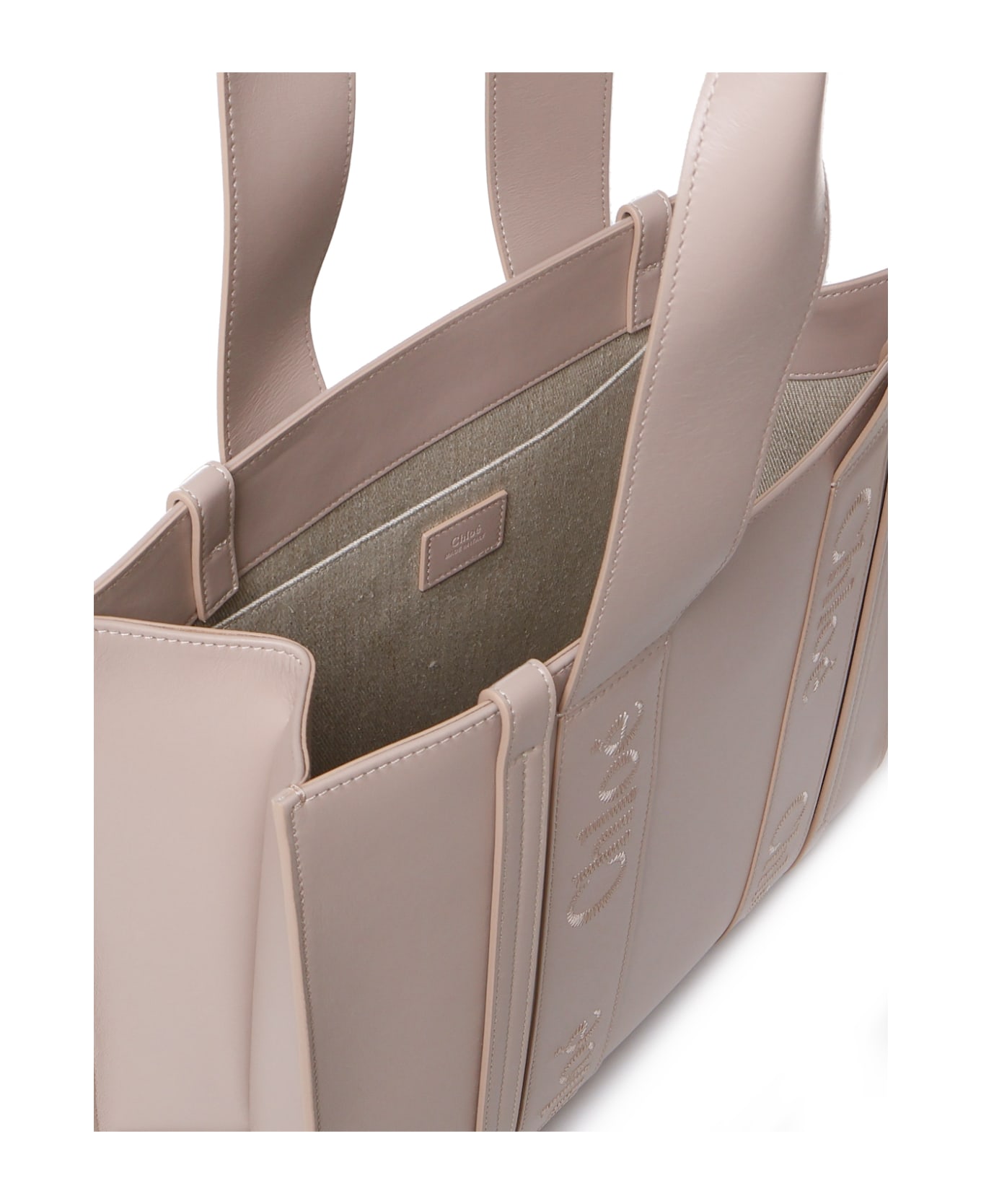 Chloé Woody Tote Bag - Beige