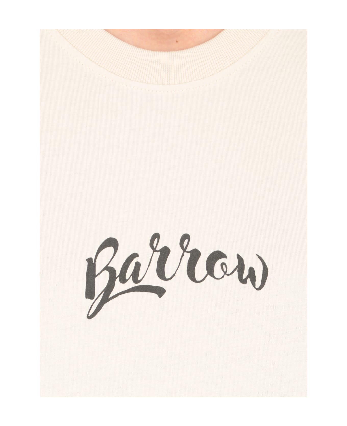 Barrow T-shirt With Logo - Ivory Tシャツ
