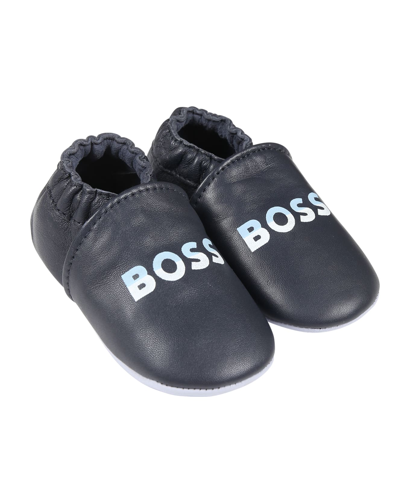 Hugo Boss Blue Sneakers For Baby Boy - Blue