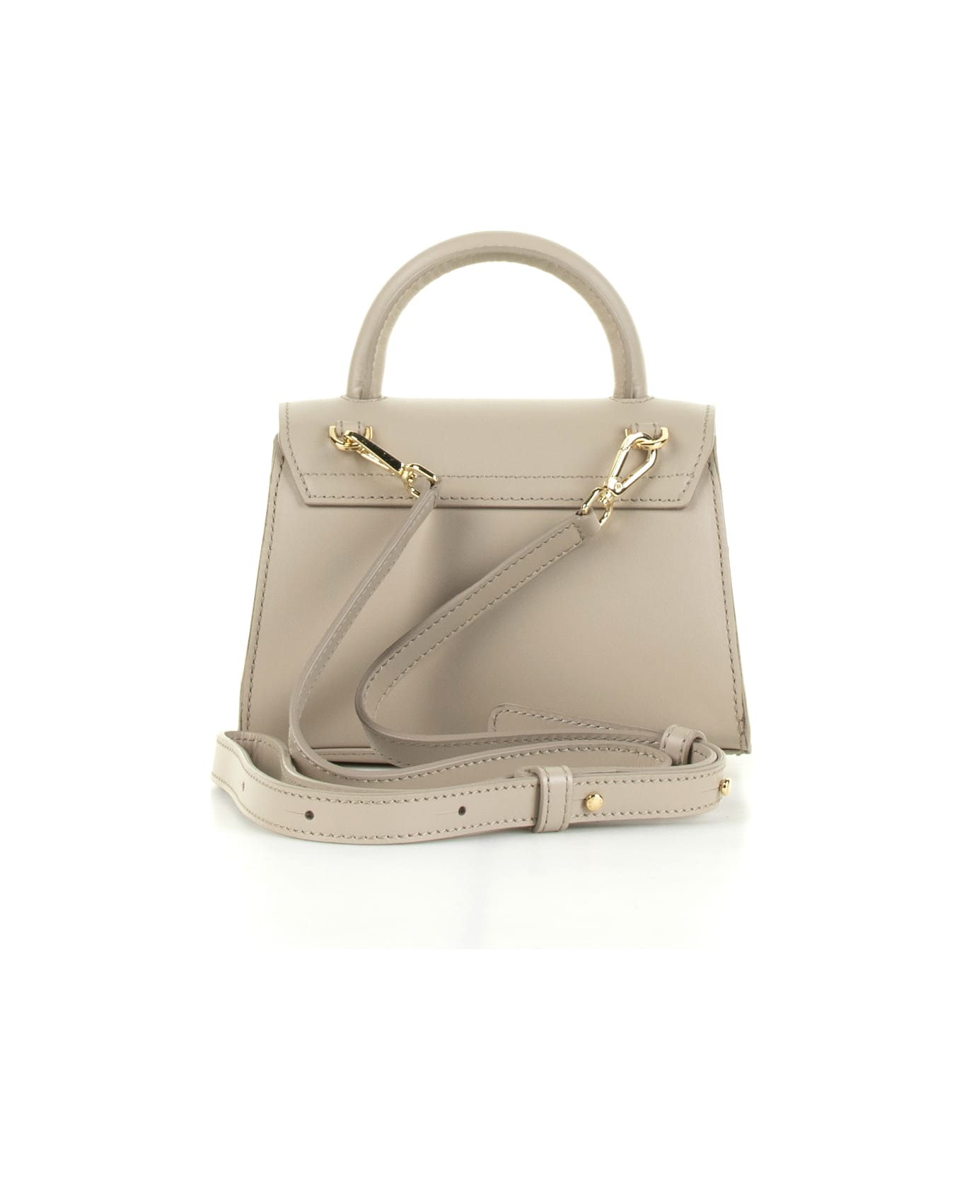 Demellier Montreal Nano Leather Bag With Shoulder Strap - TAUPE