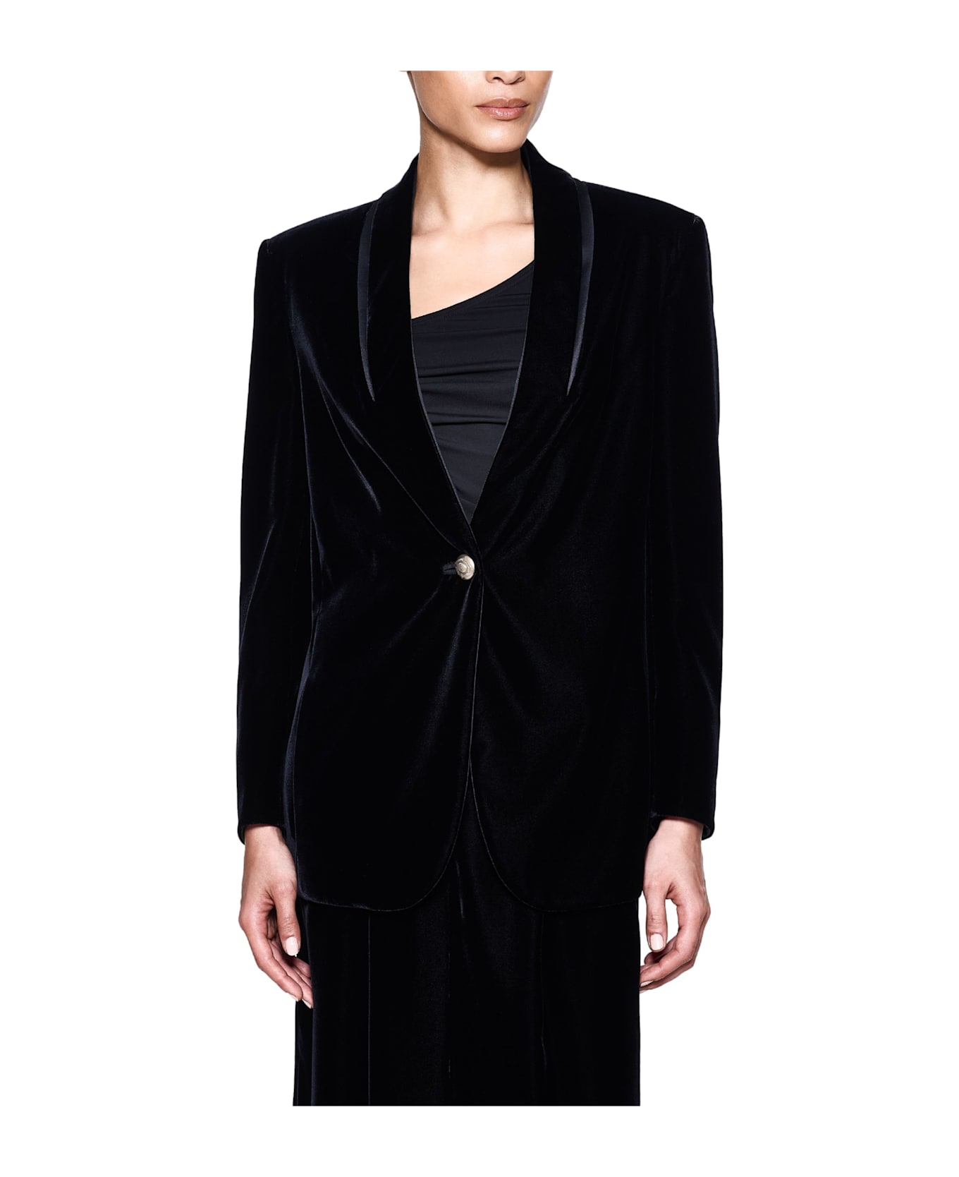 Giorgio Armani Single-breasted Blazer - Black