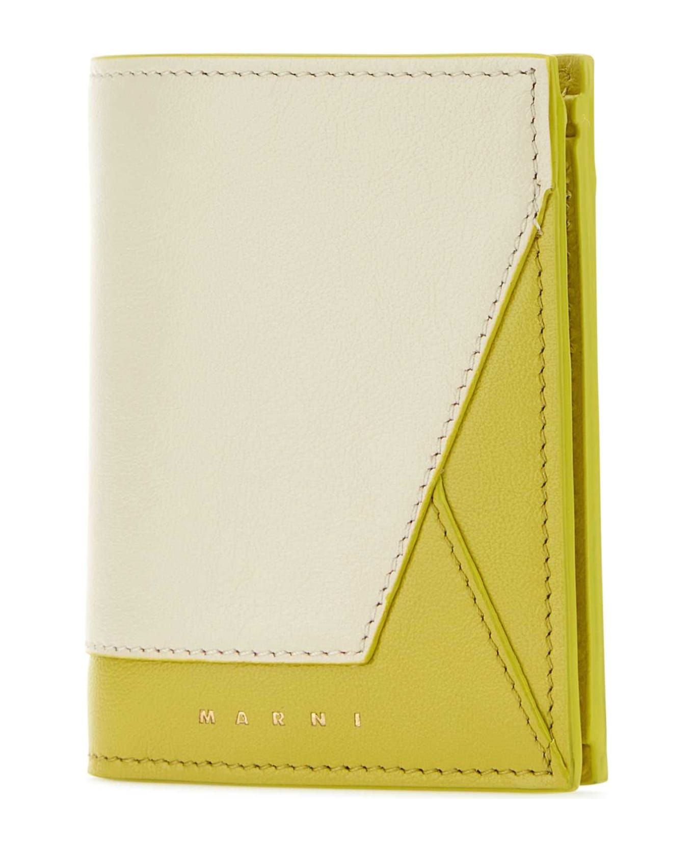 Marni Two-tone Leather Wallet - TALCLIGHTLIME