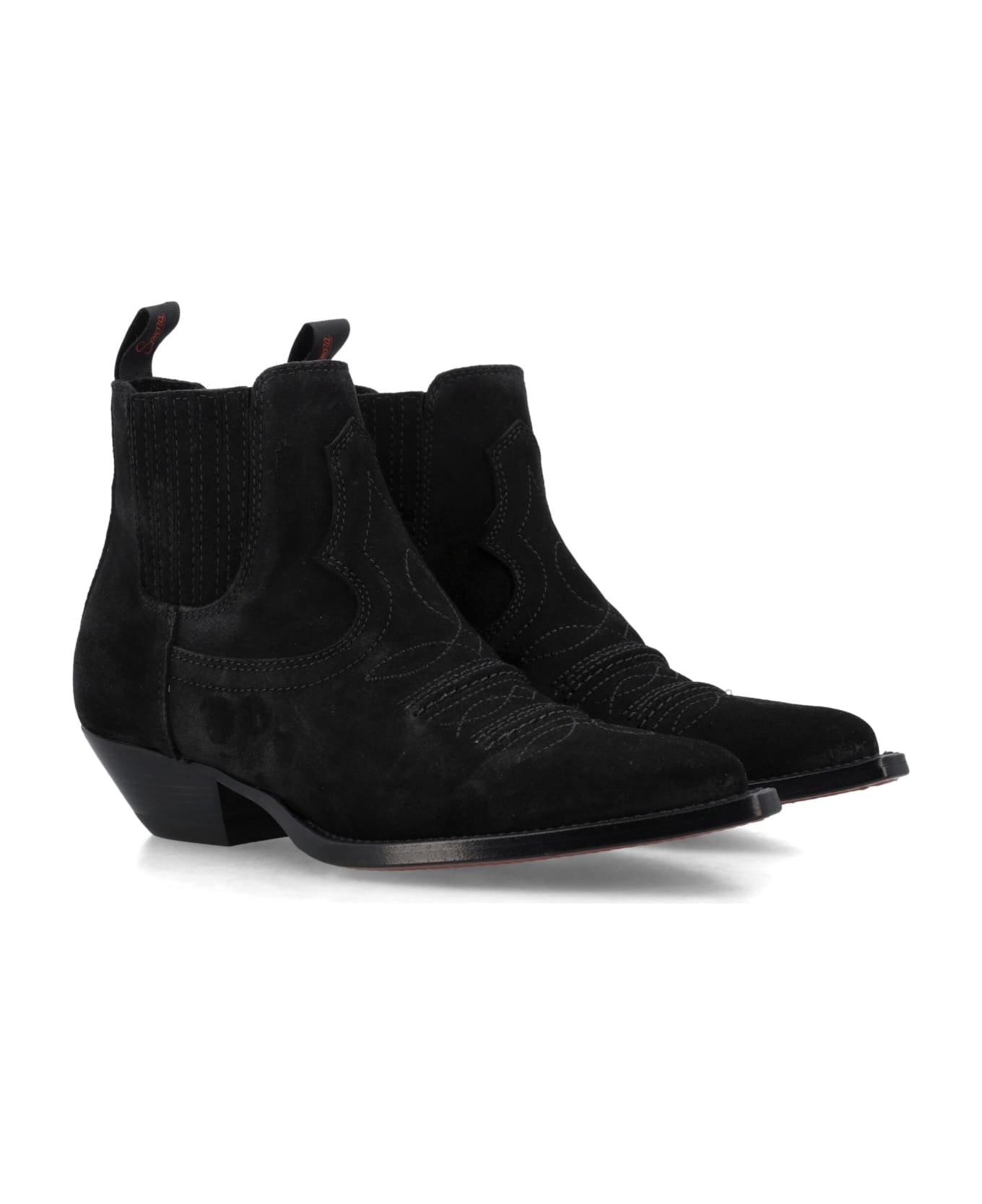 Sonora Idalgo Flower Ankle Boots - BLACK ブーツ