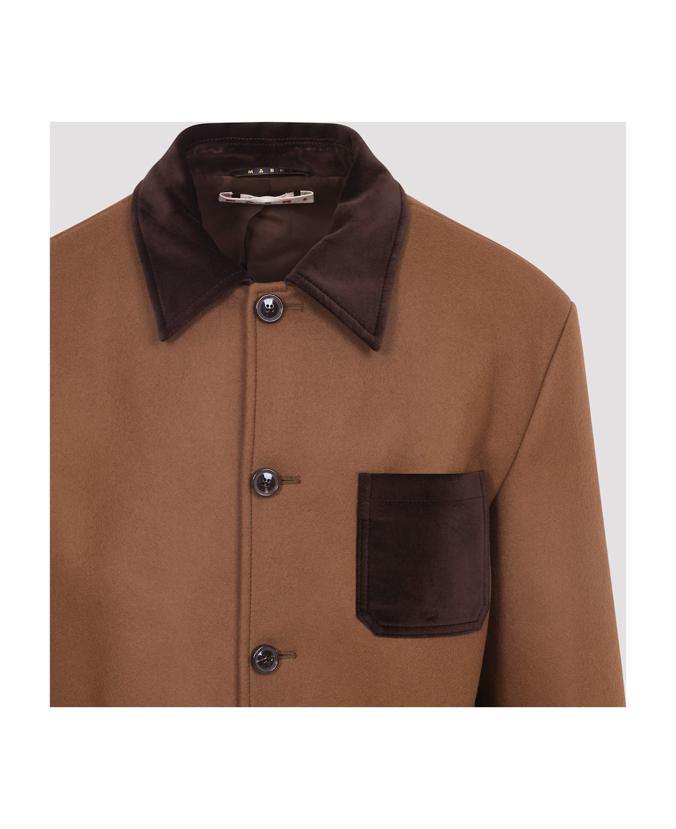 Marni Double Splittable Wool Felt Workwear Jacket - Maroon